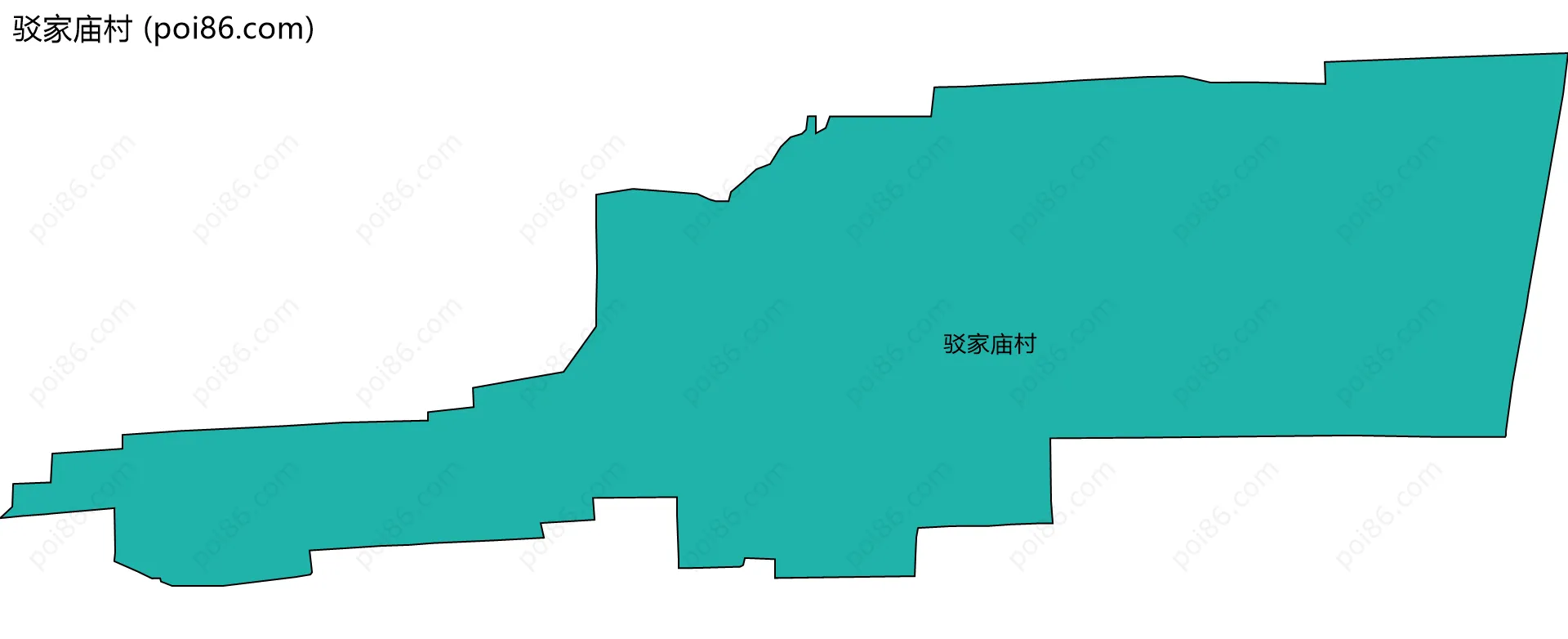 驳家庙村边界地图