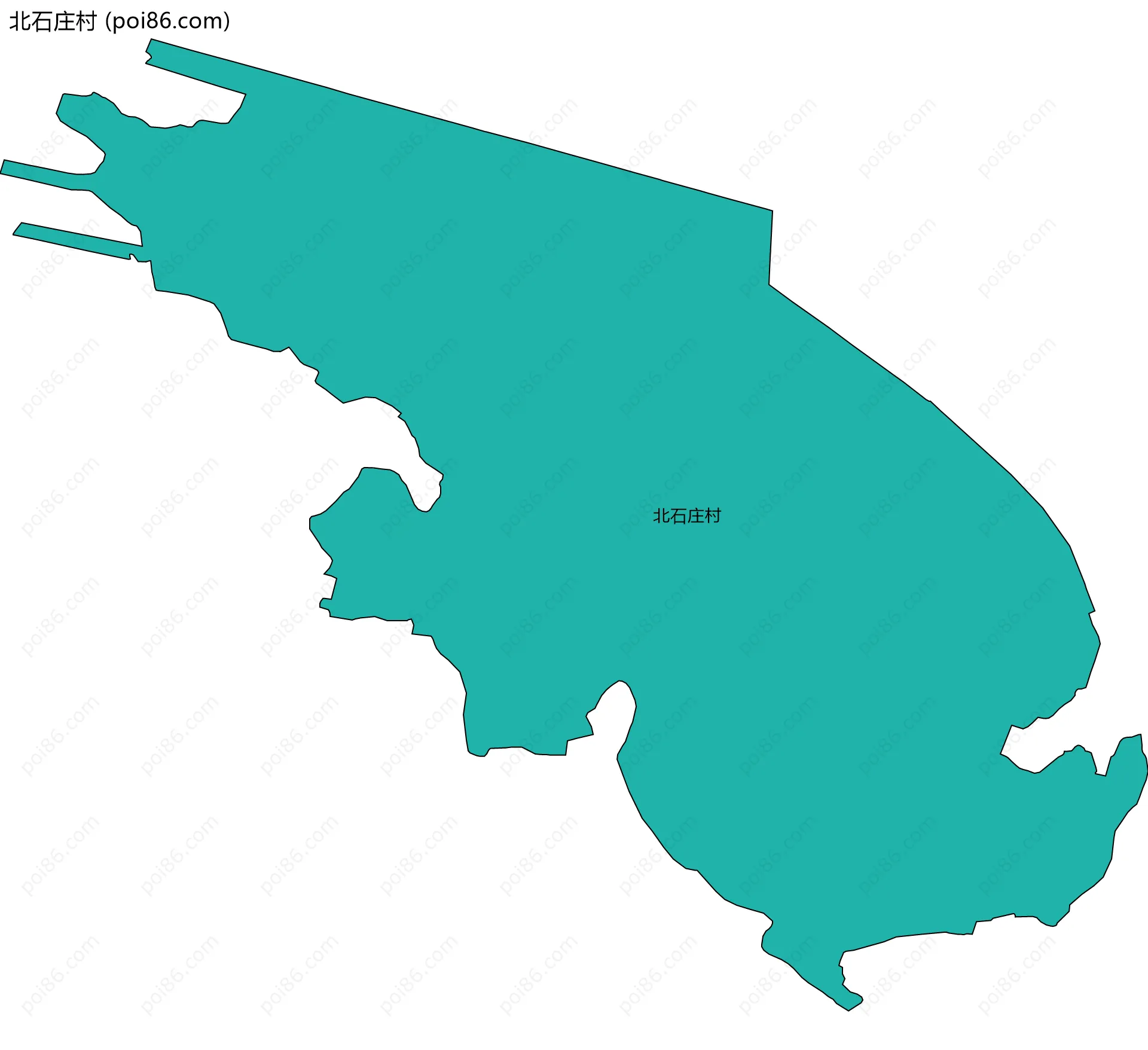 北石庄村边界地图