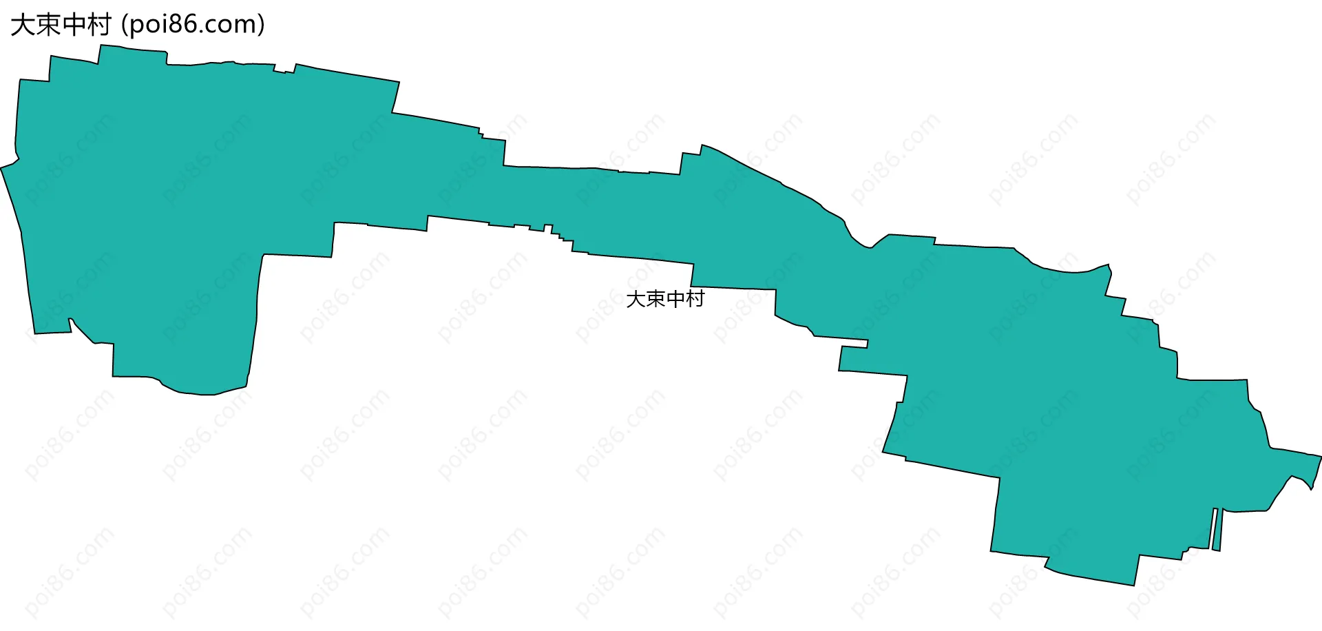 大束中村边界地图