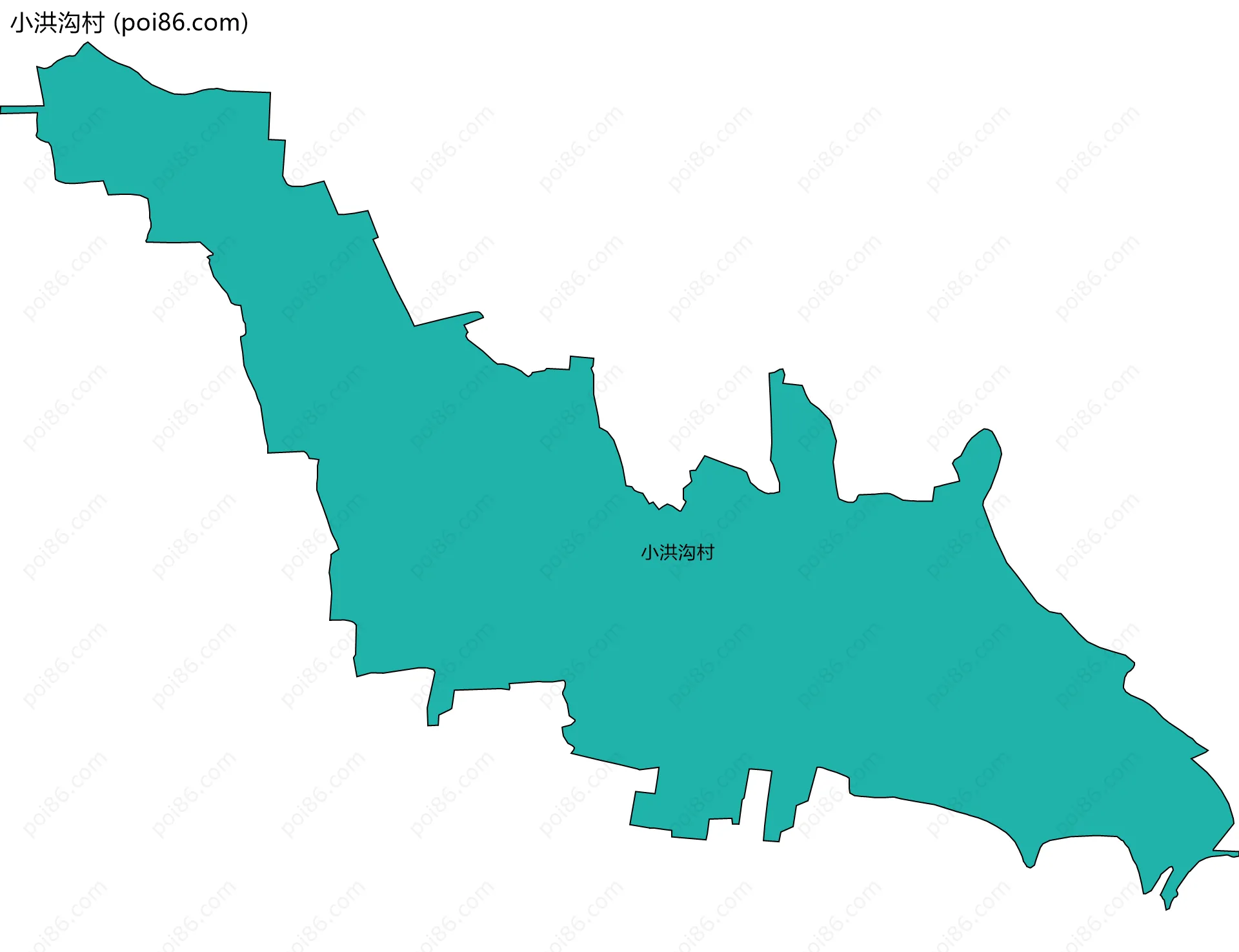 小洪沟村边界地图