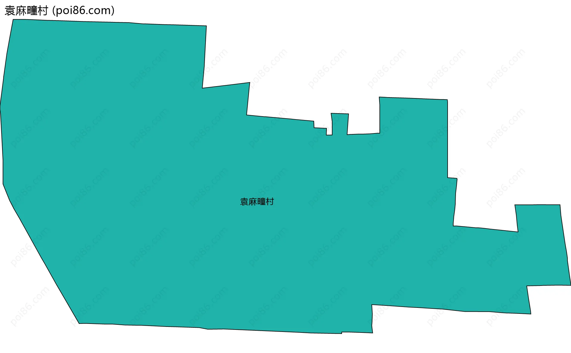 袁麻疃村边界地图