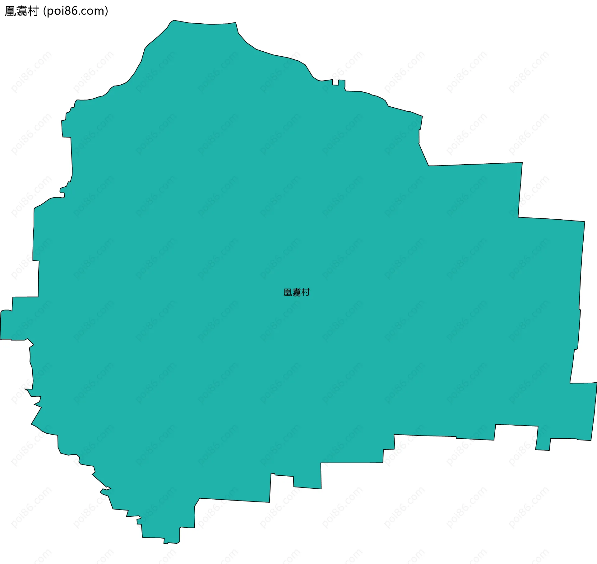 凰翥村边界地图