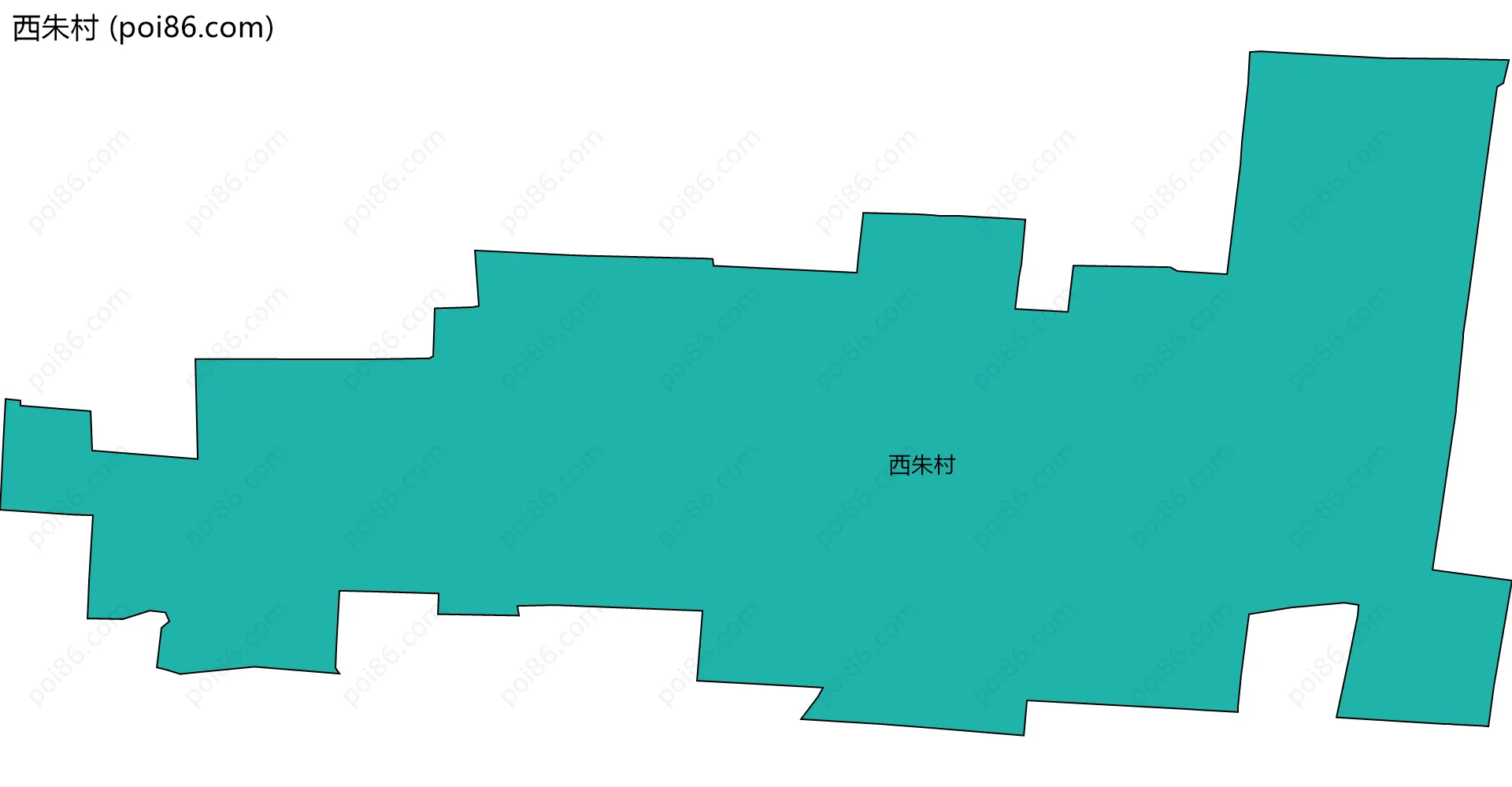 西朱村边界地图