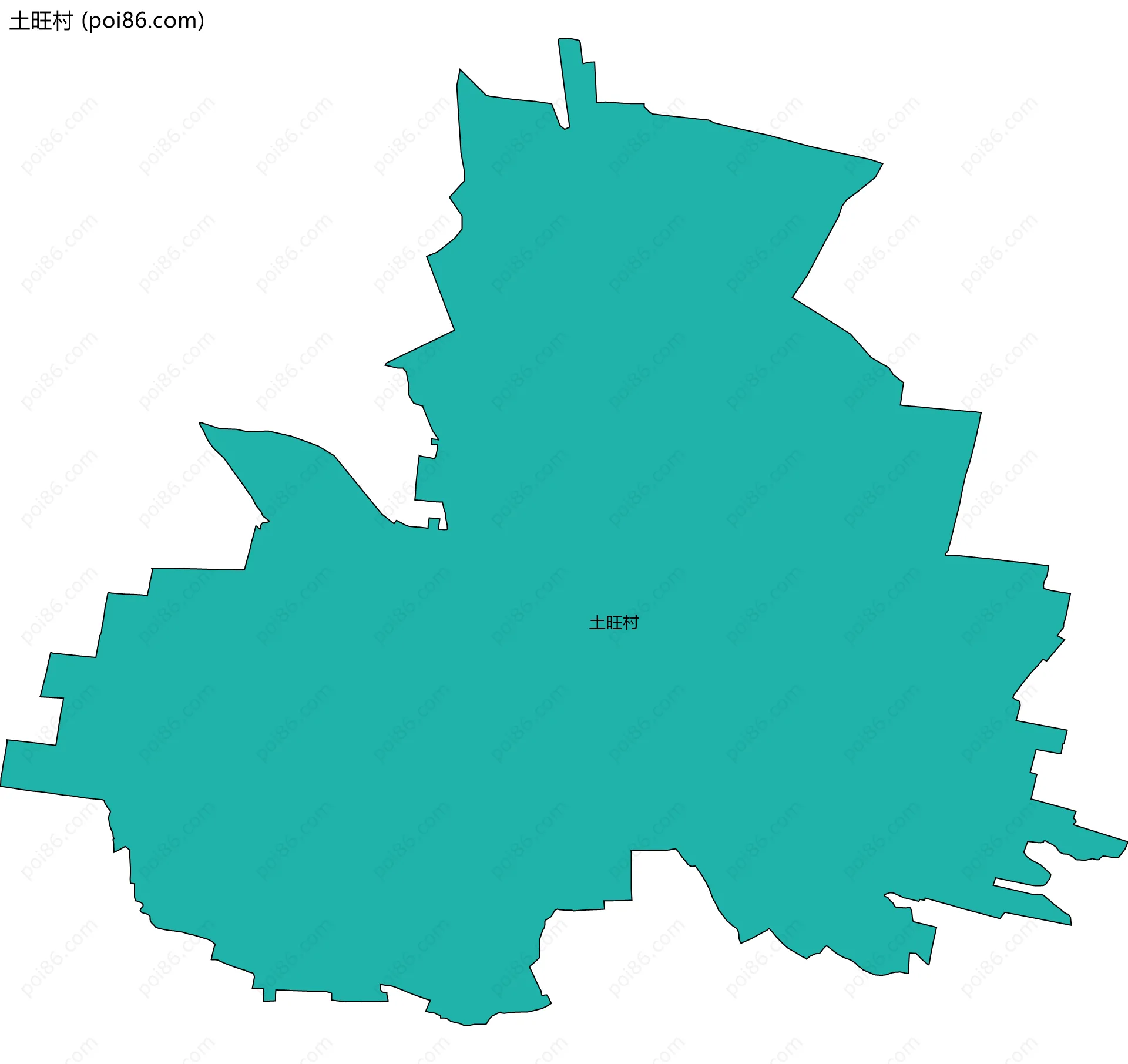土旺村边界地图