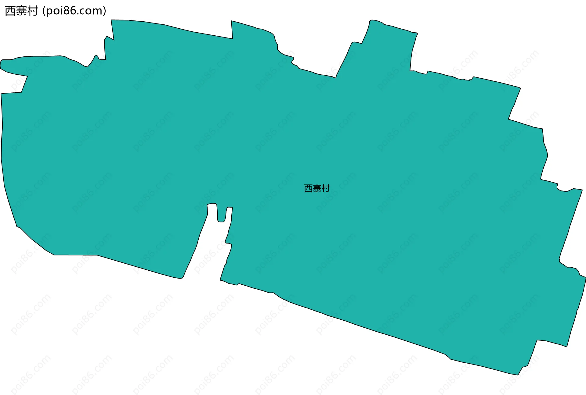 西寨村边界地图