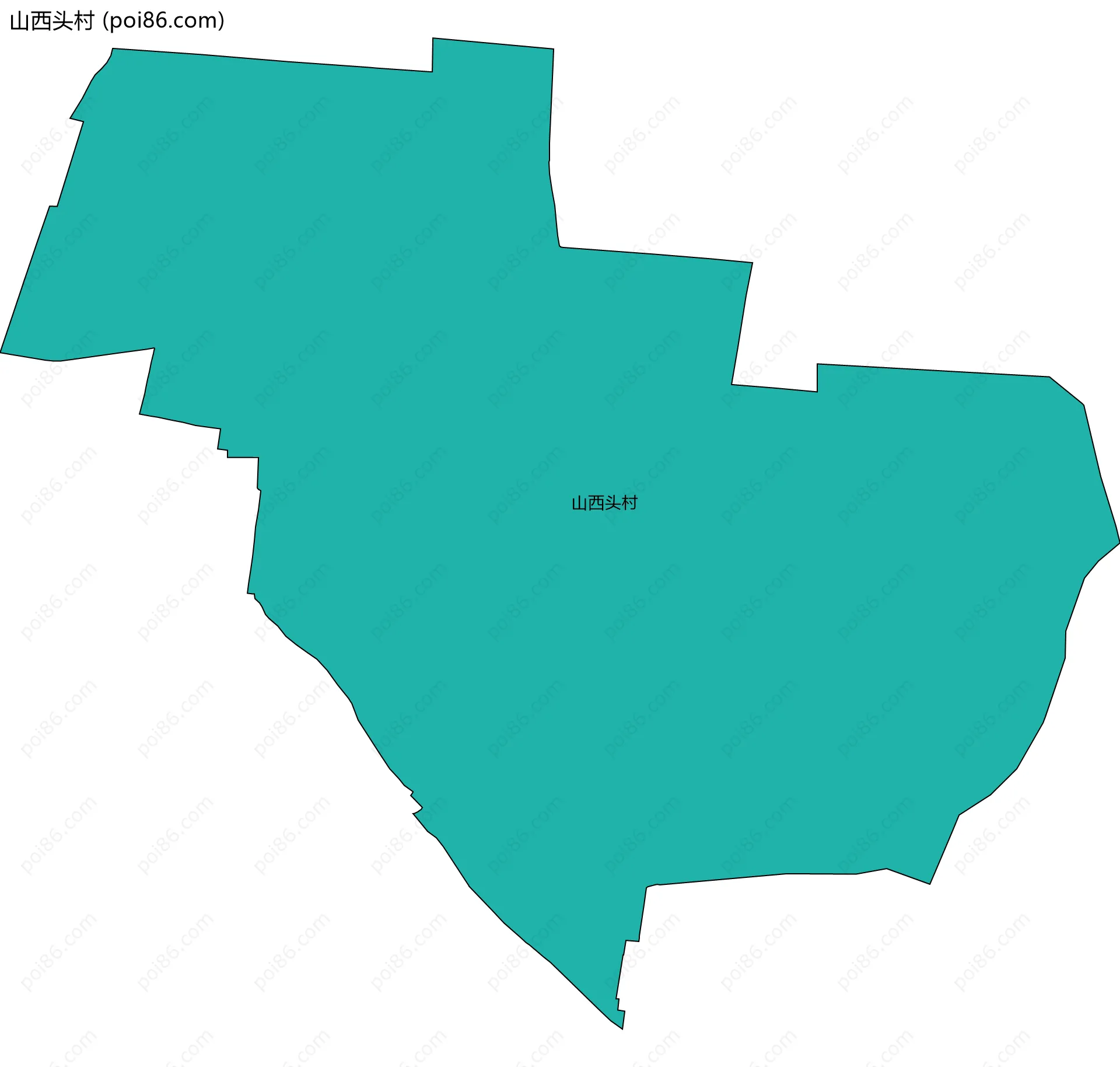 山西头村边界地图