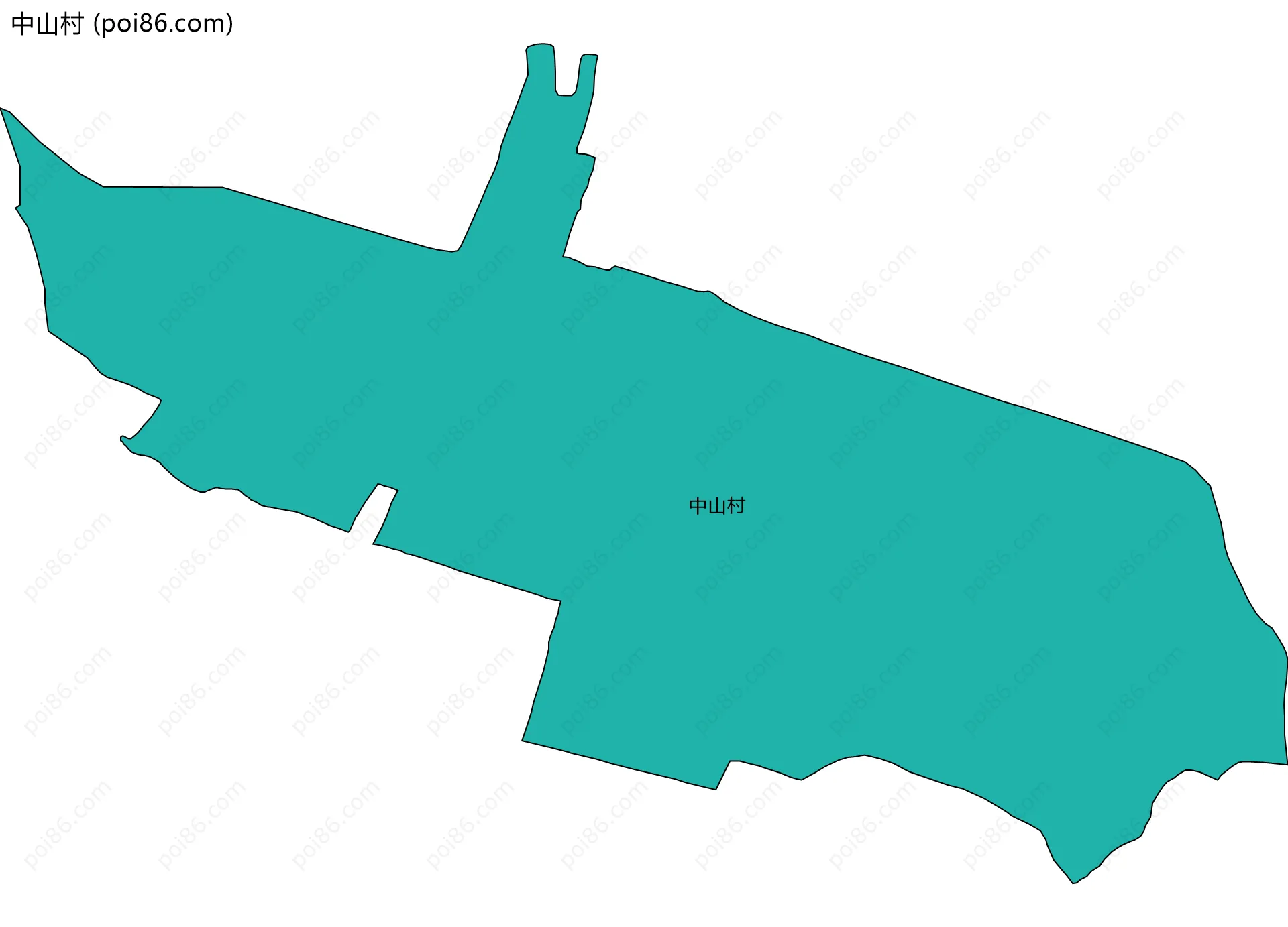 中山村边界地图