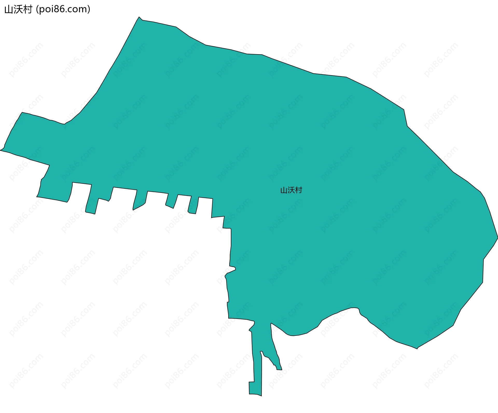 山沃村边界地图