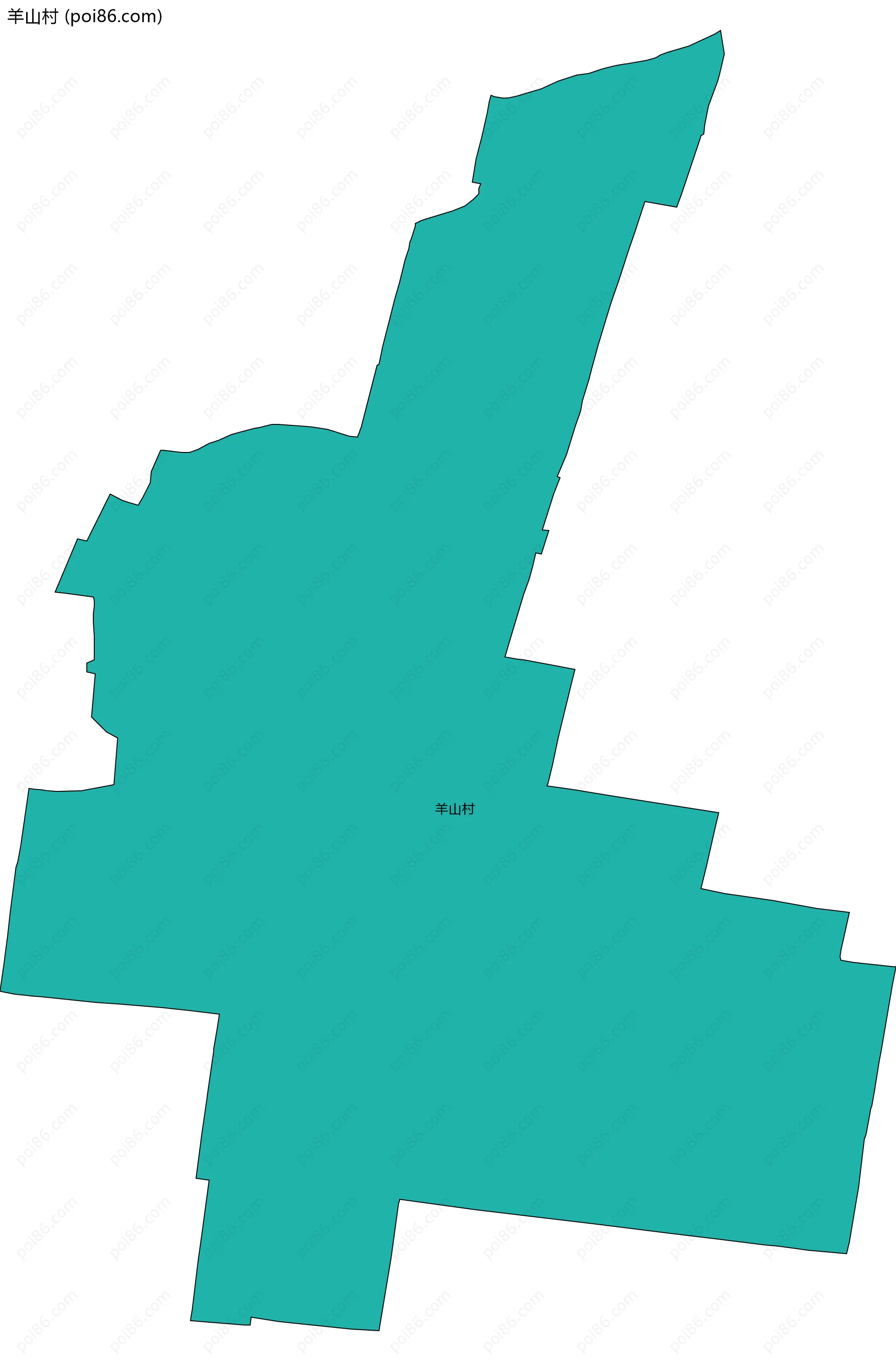 羊山村边界地图