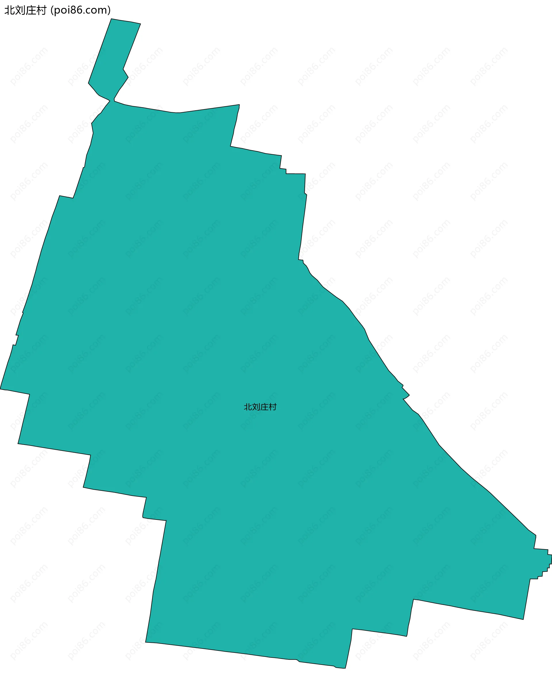 北刘庄村边界地图