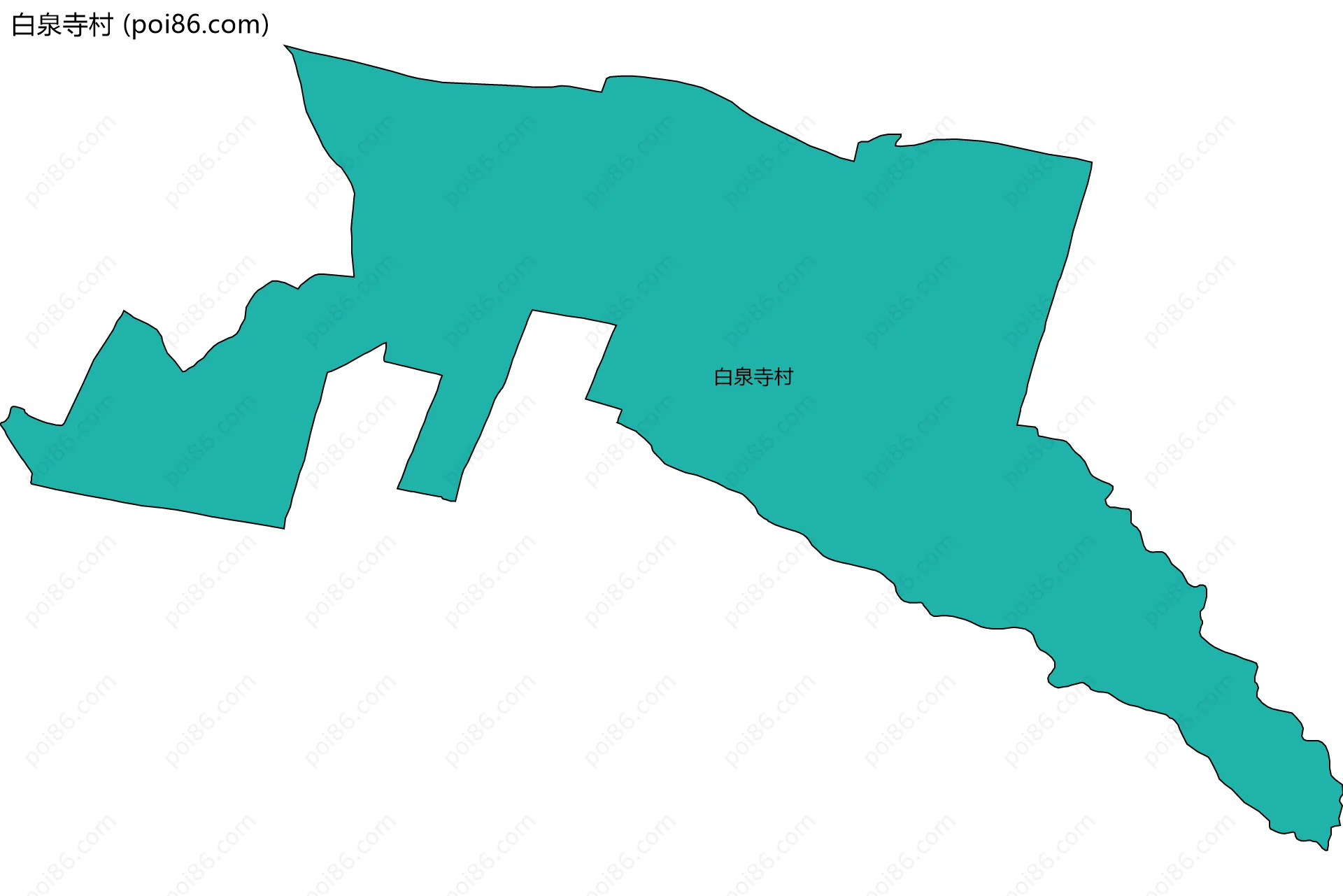 白泉寺村边界地图