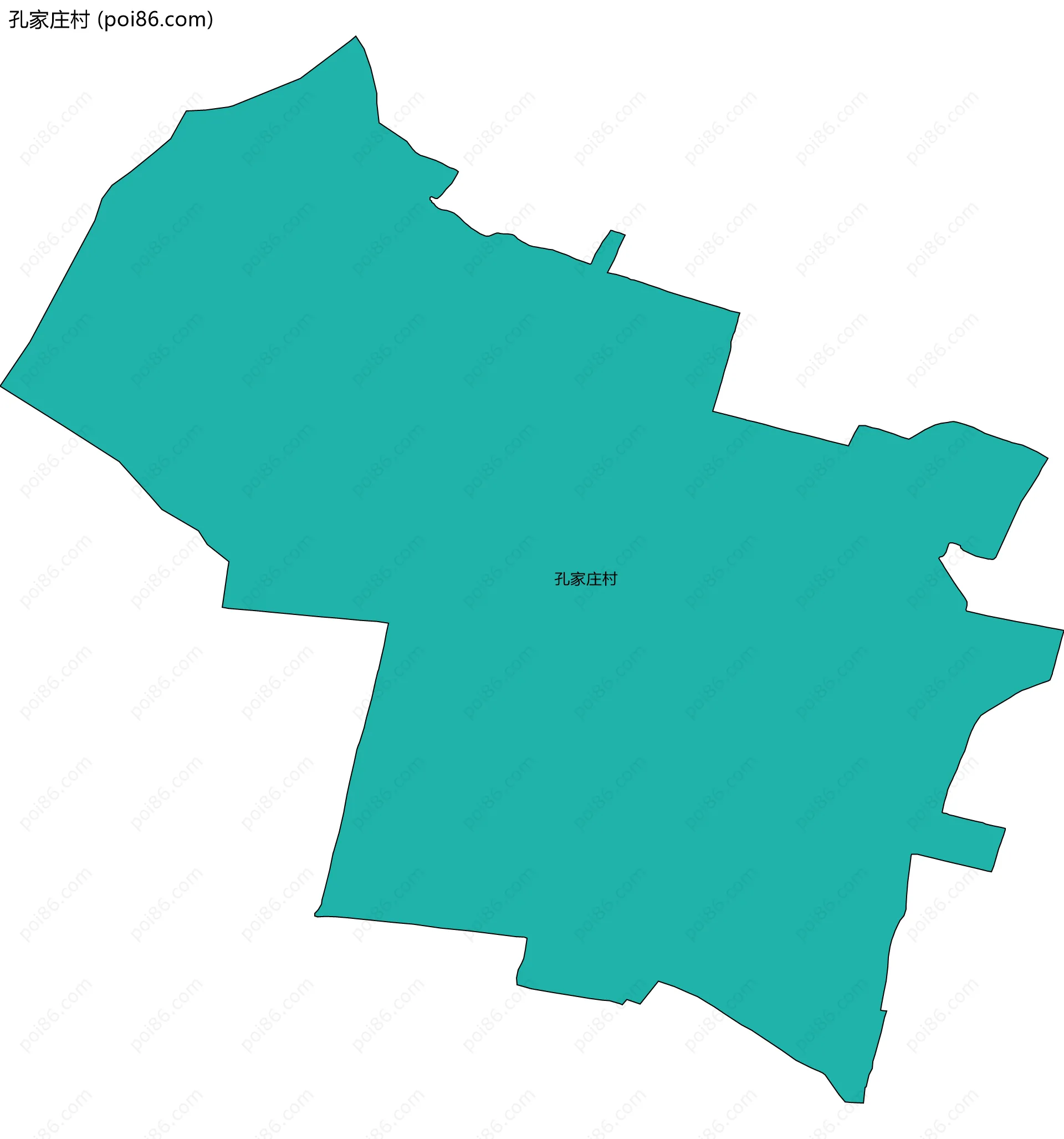 孔家庄村边界地图