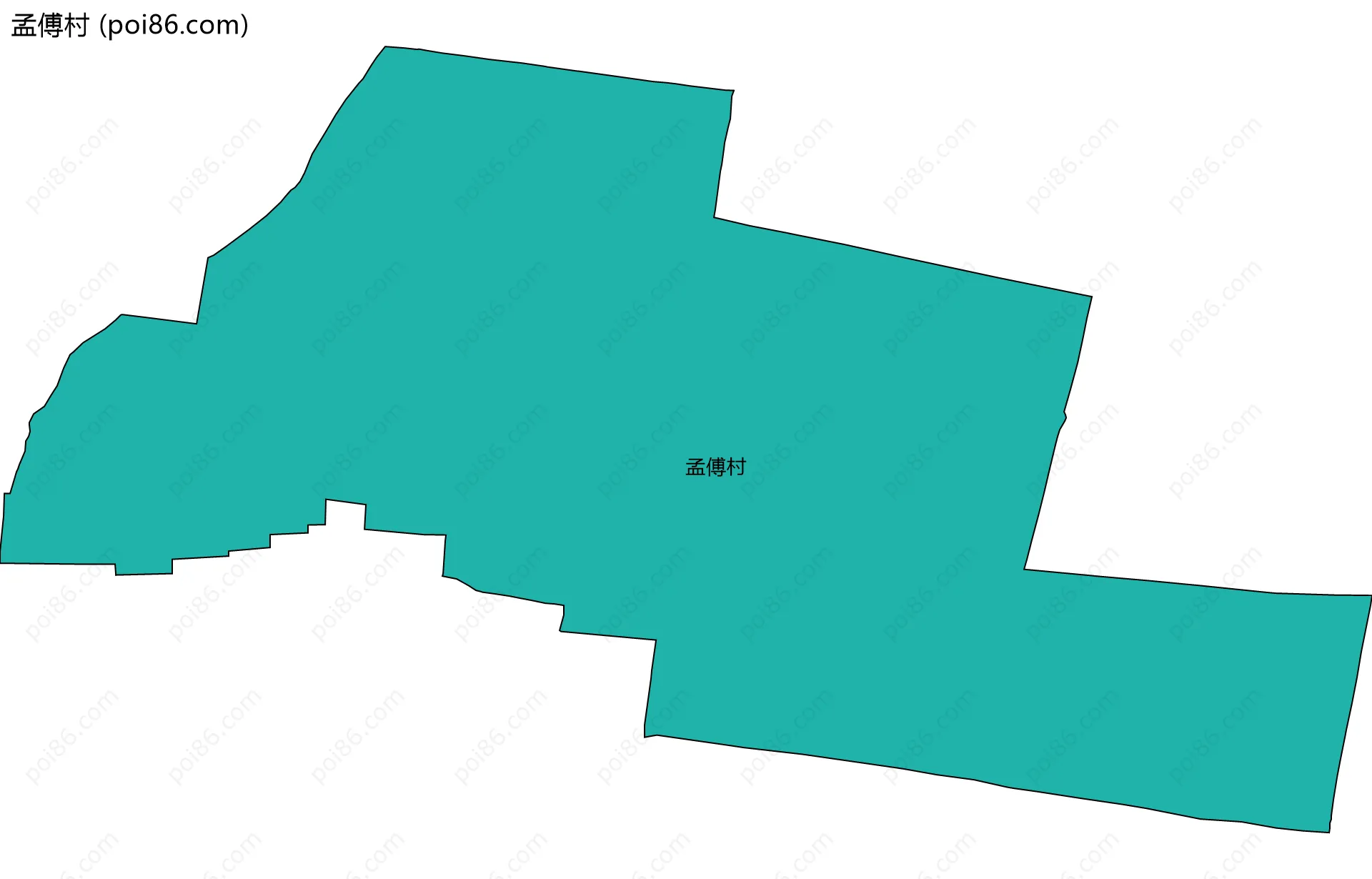 孟傅村边界地图