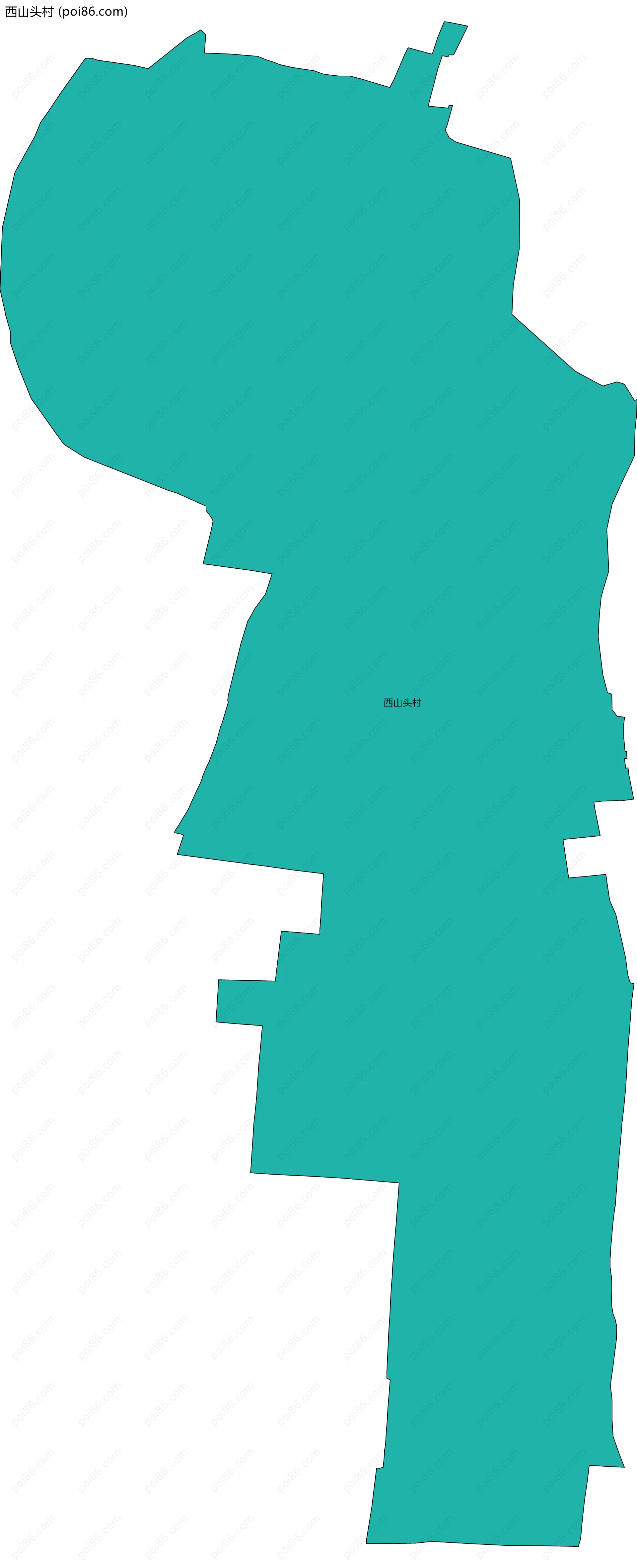 西山头村边界地图