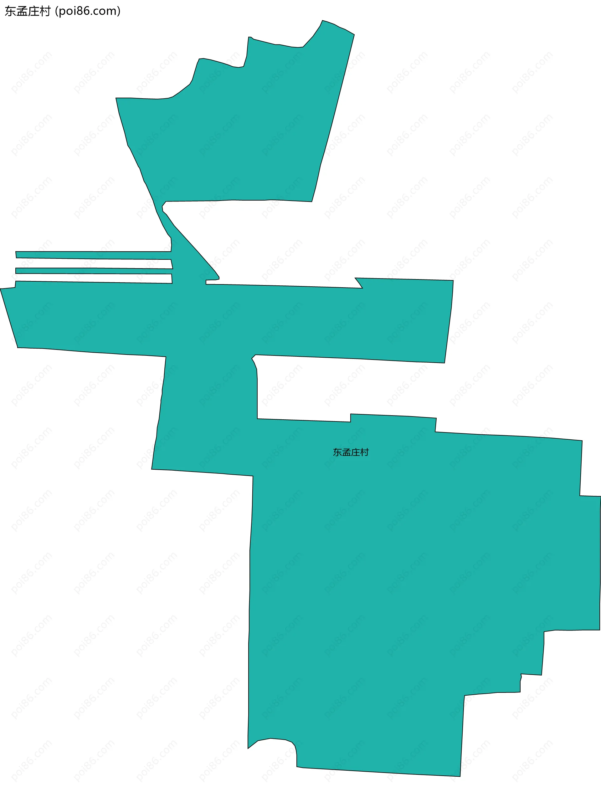 东孟庄村边界地图