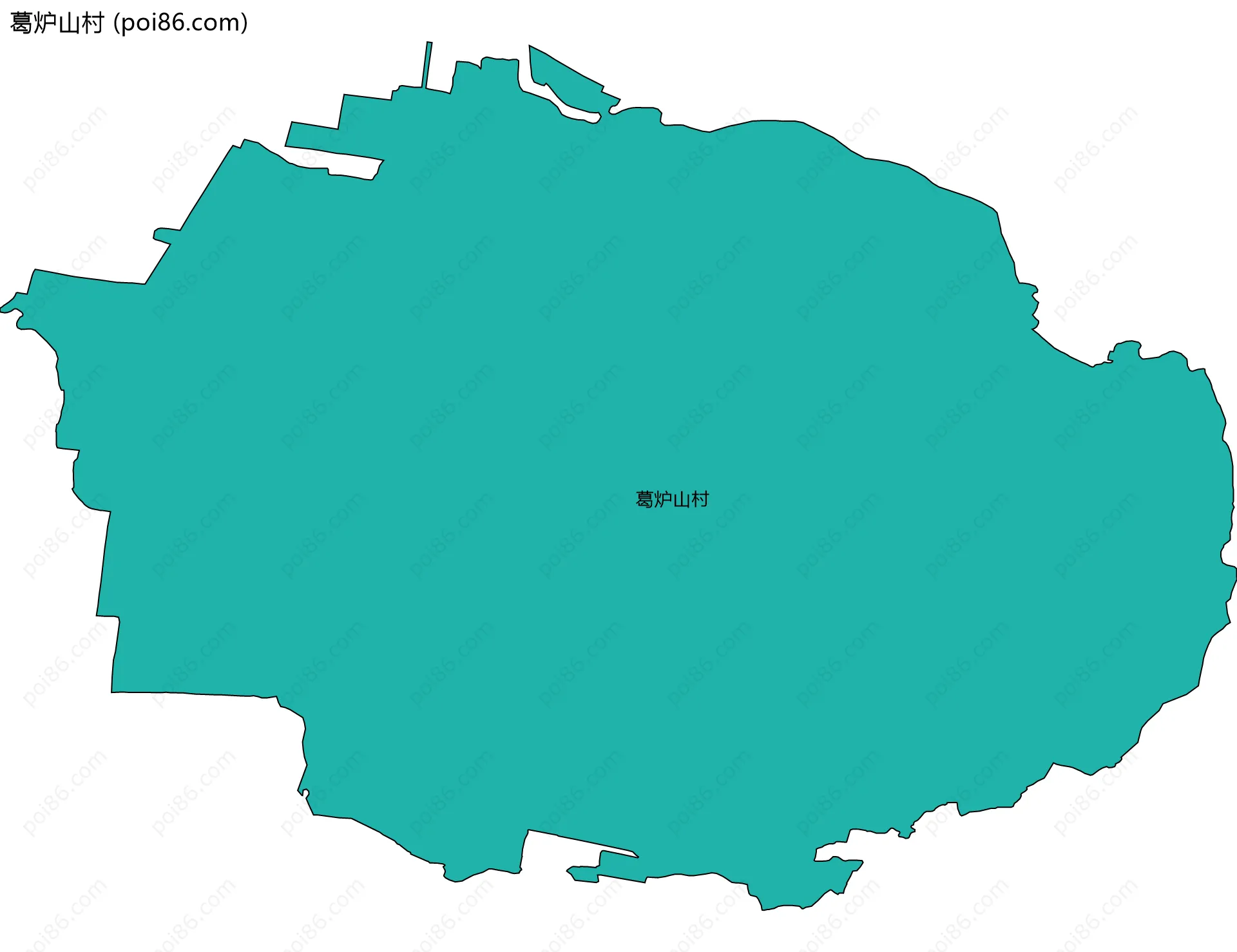 葛炉山村边界地图