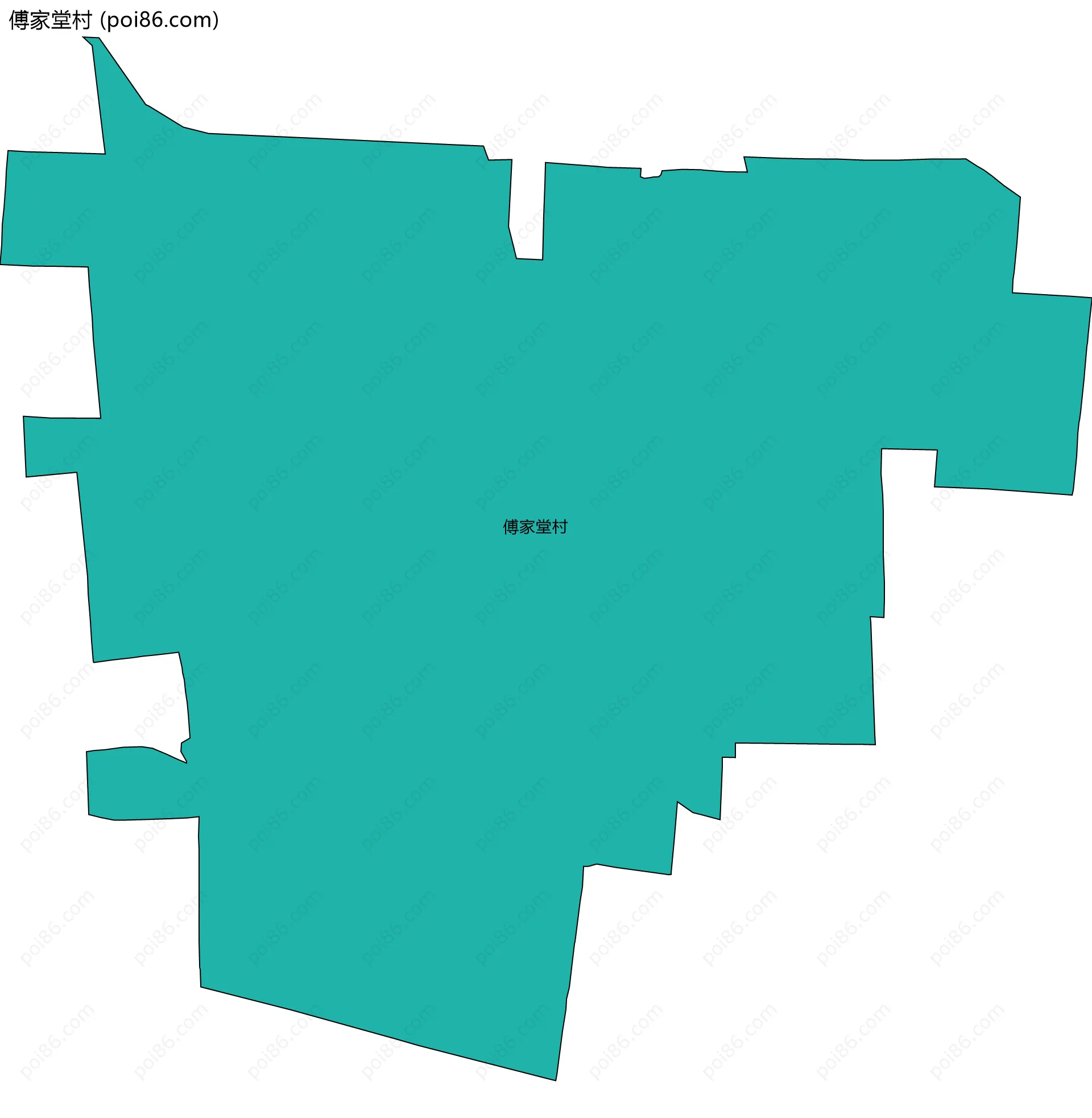 傅家堂村边界地图