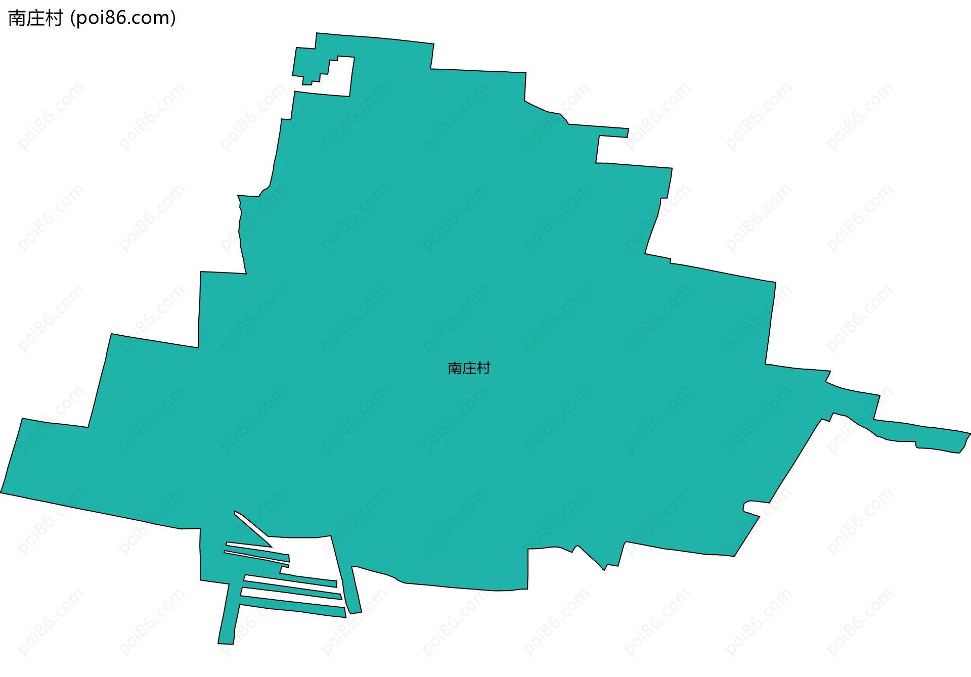 南庄村边界地图