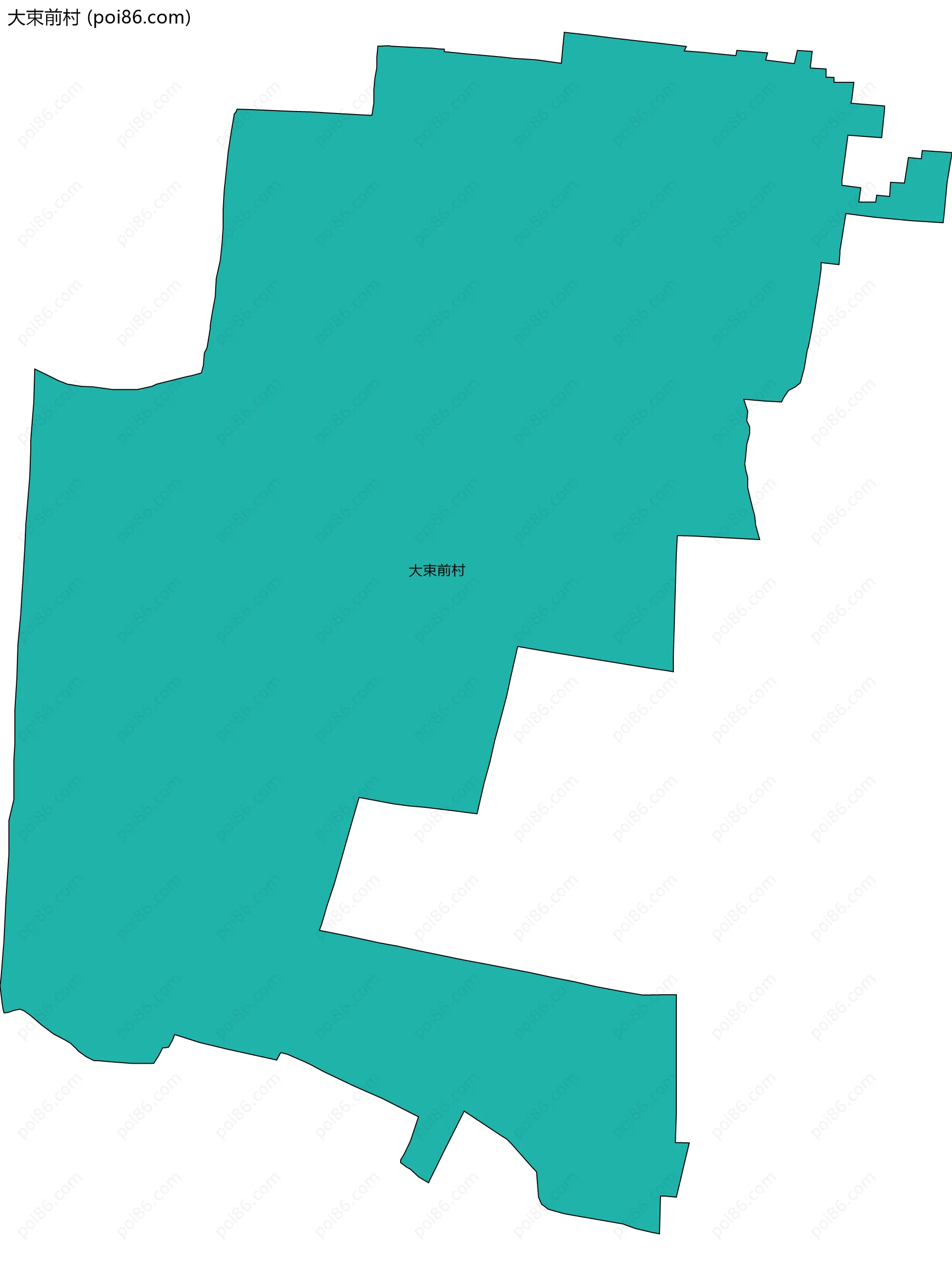 大束前村边界地图