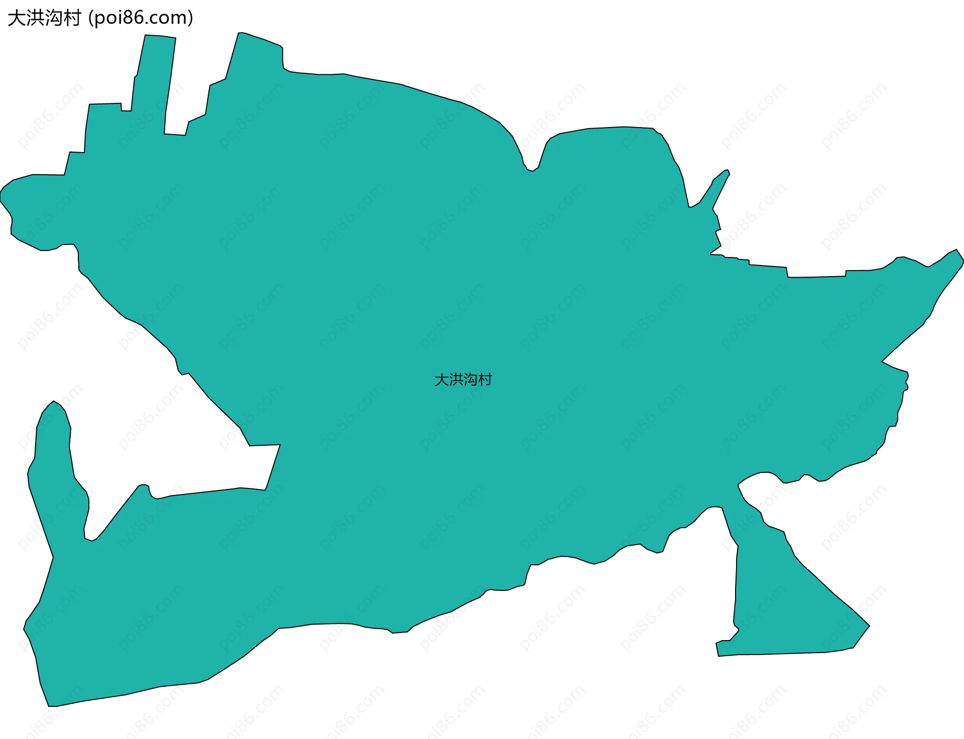 大洪沟村边界地图