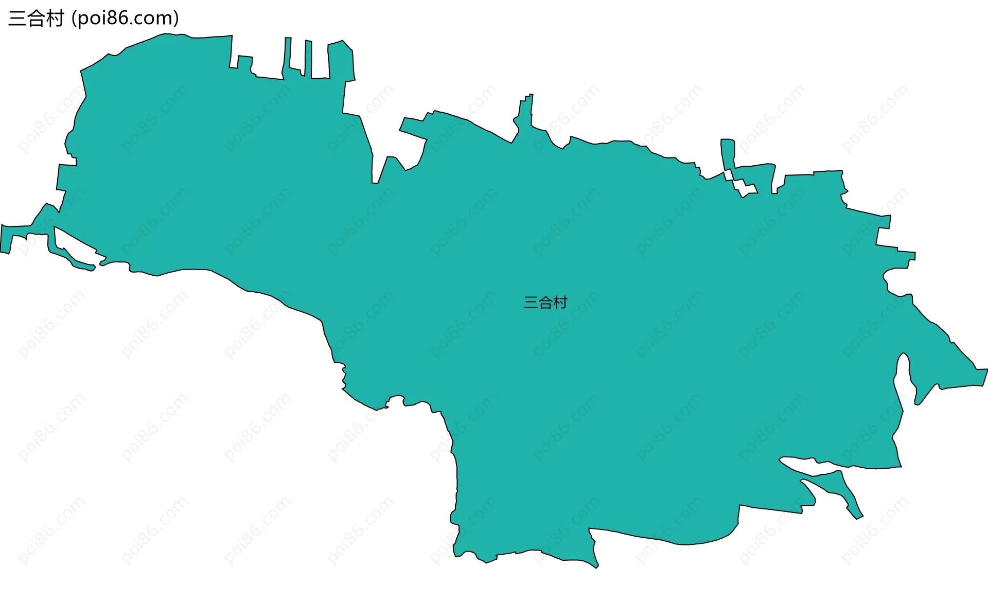 三合村边界地图