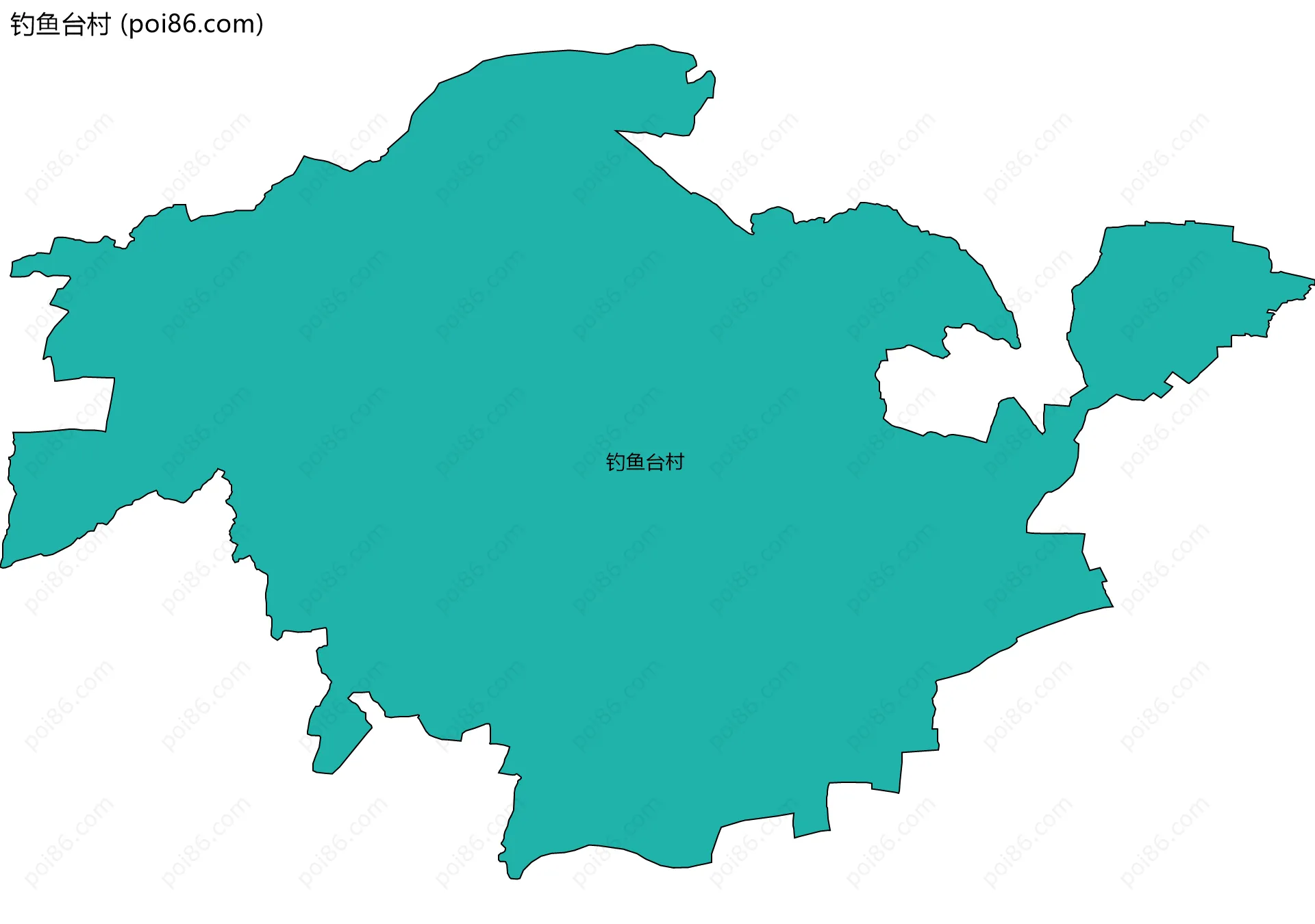 钓鱼台村边界地图