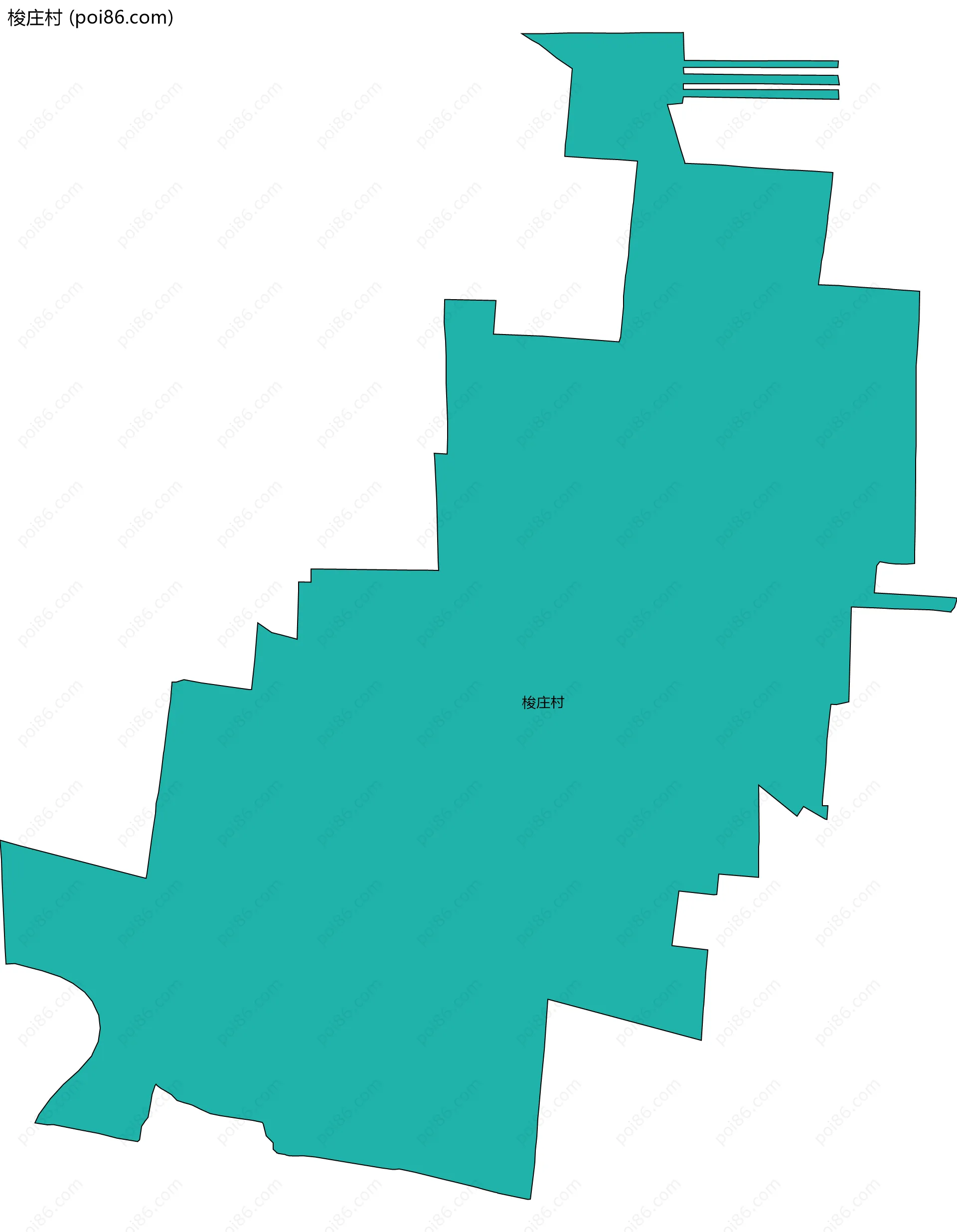 梭庄村边界地图