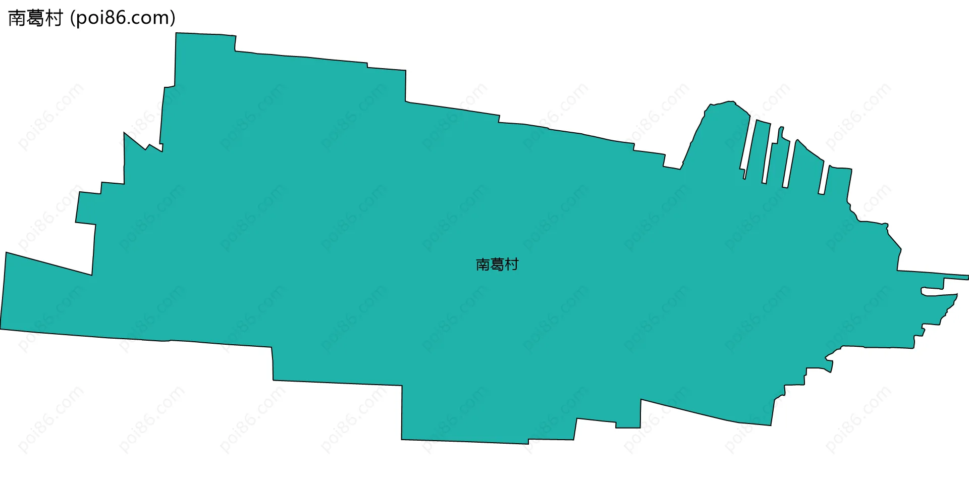 南葛村边界地图