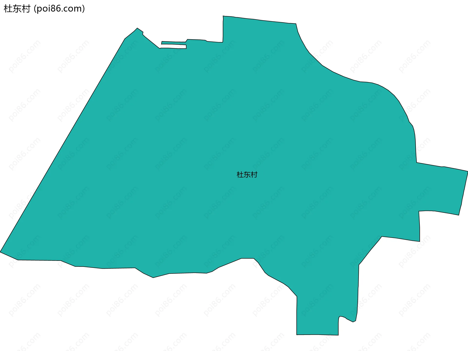 杜东村边界地图
