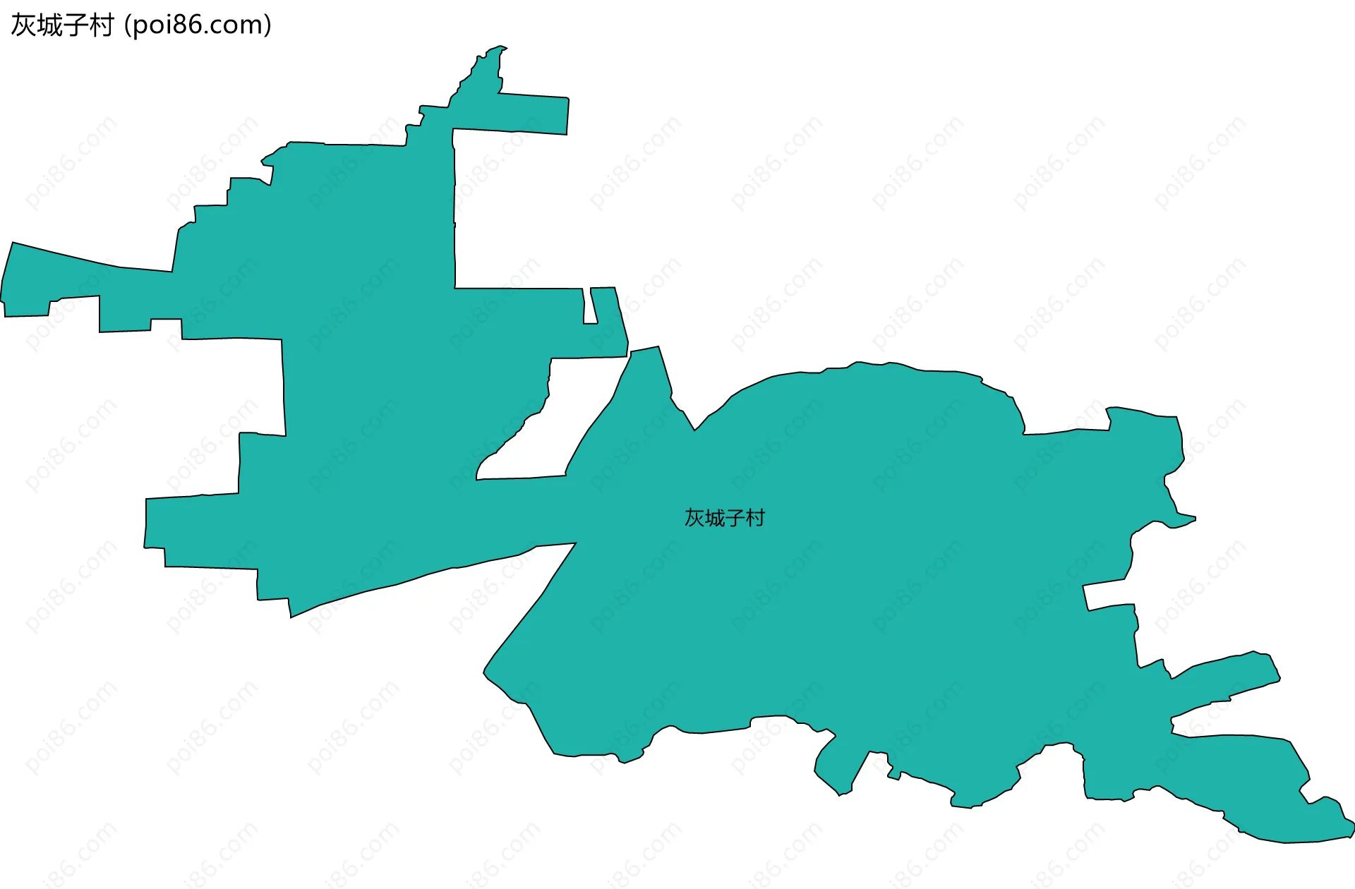 灰城子村边界地图