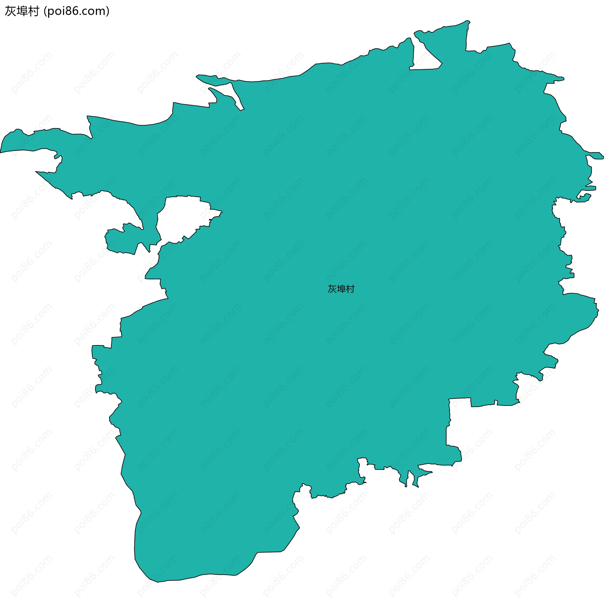 灰埠村边界地图