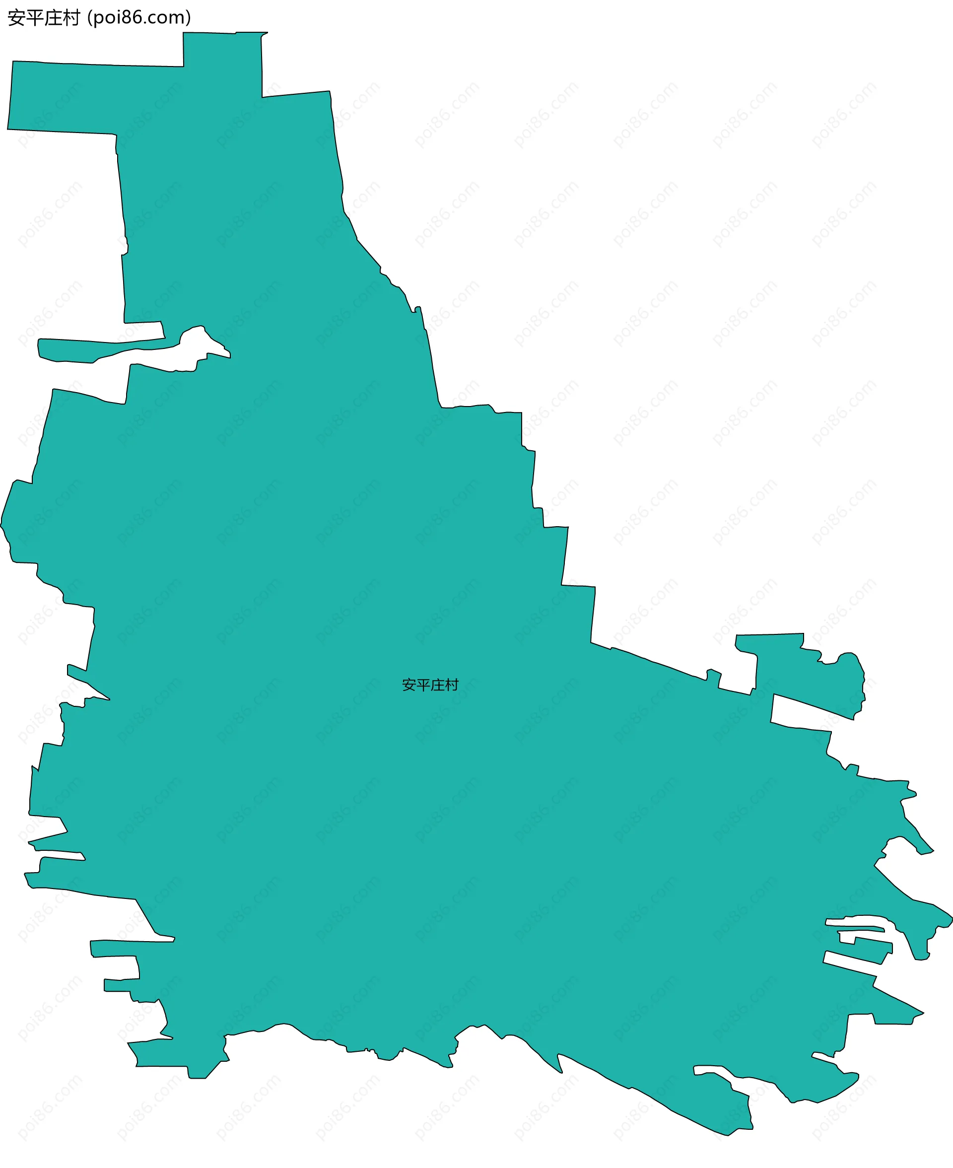 安平庄村边界地图