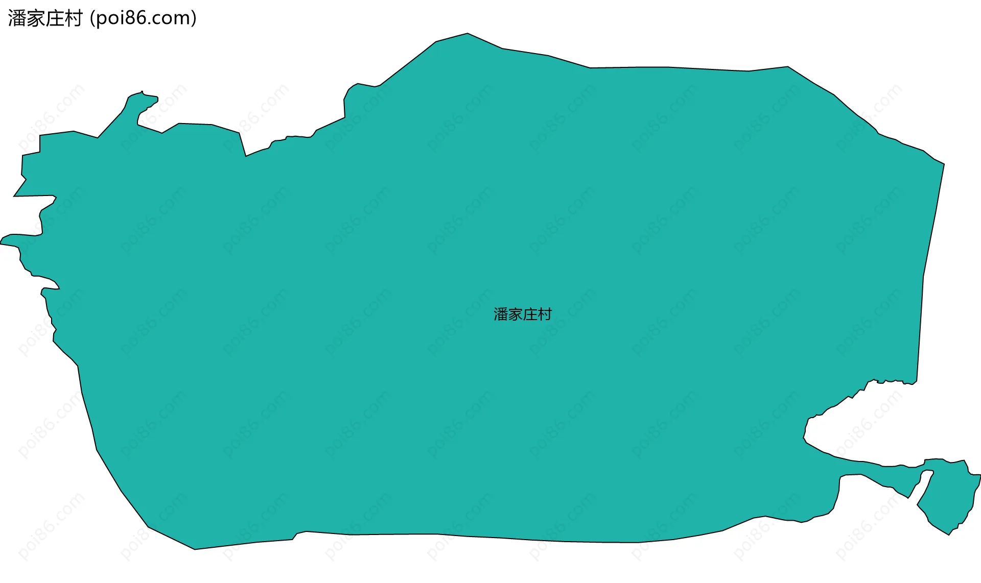 潘家庄村边界地图