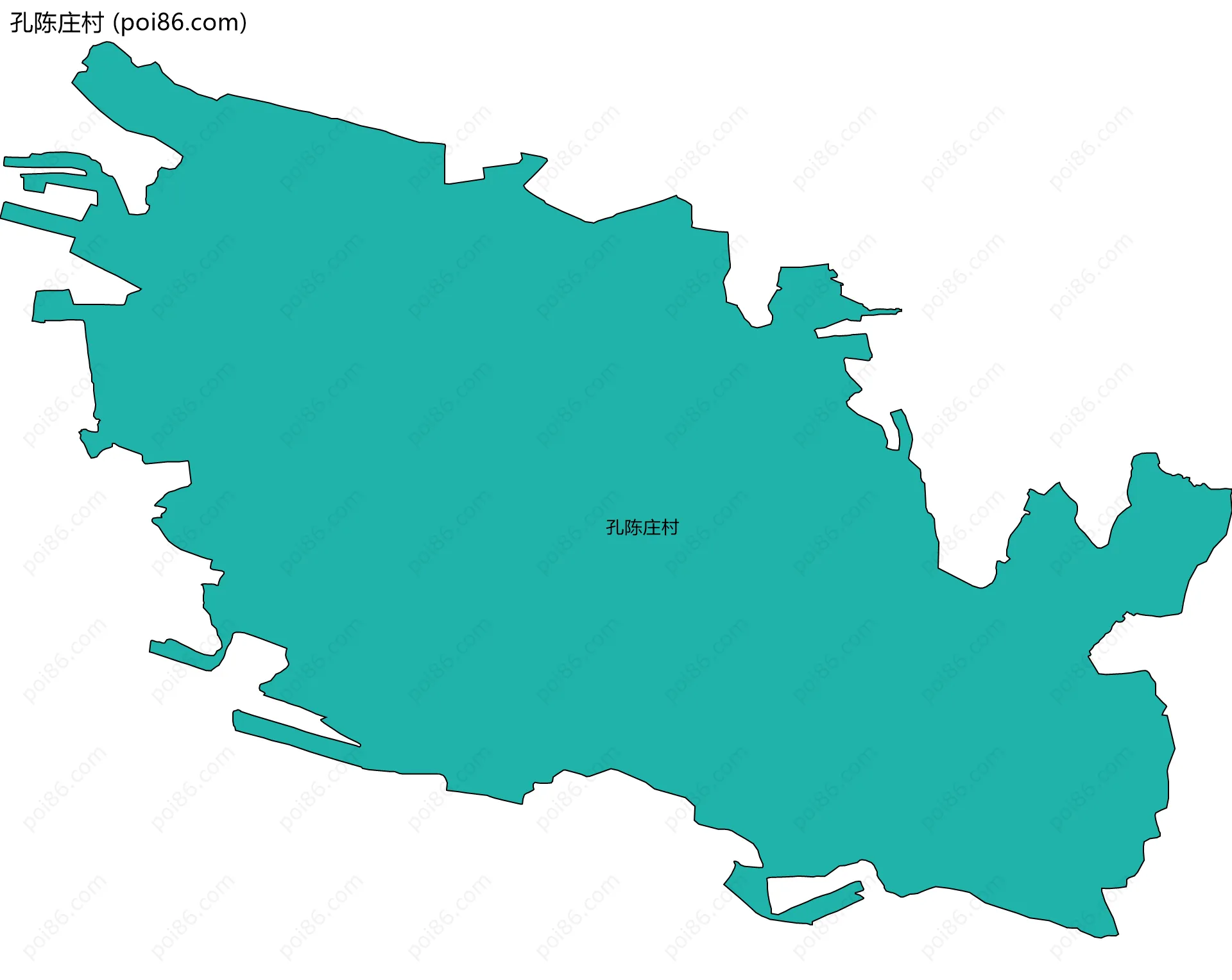 孔陈庄村边界地图