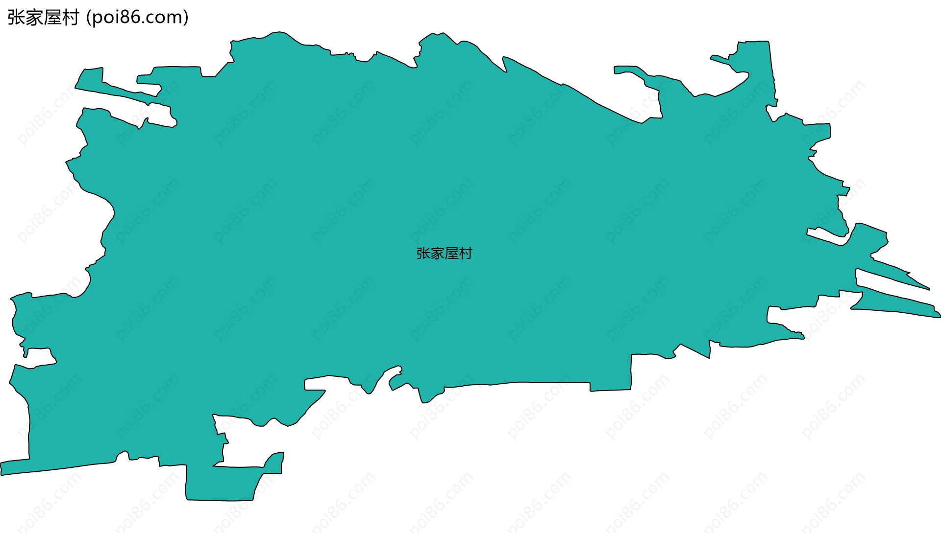 张家屋村边界地图