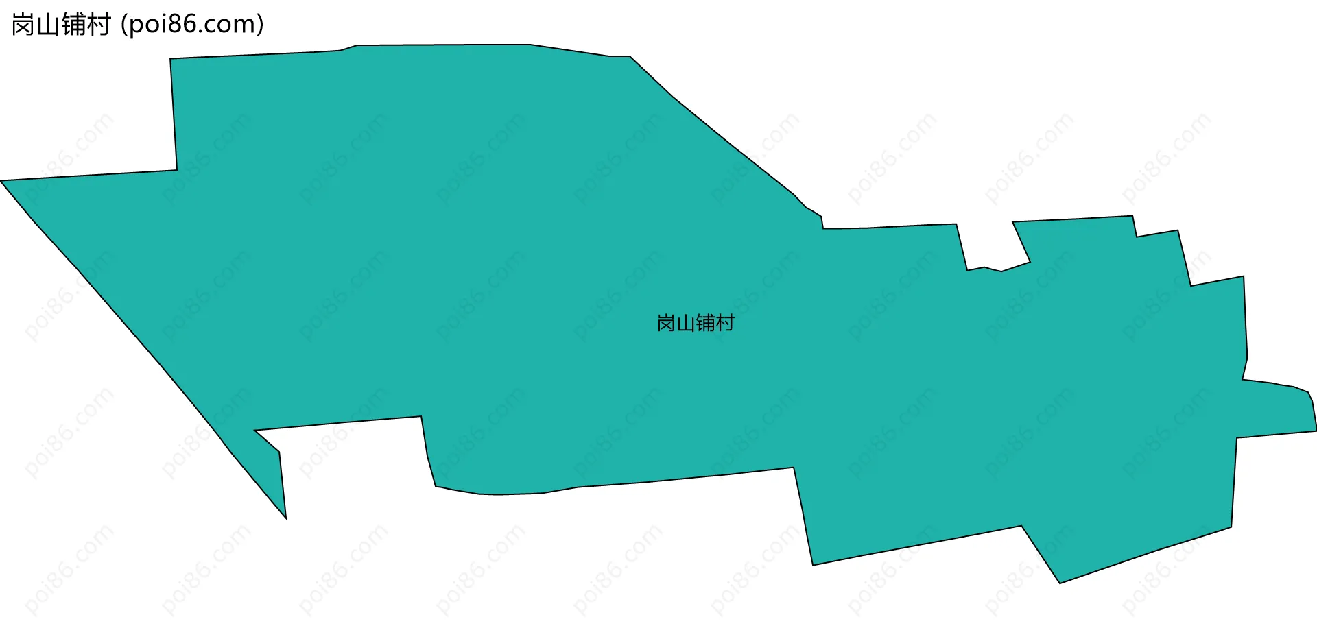岗山铺村边界地图