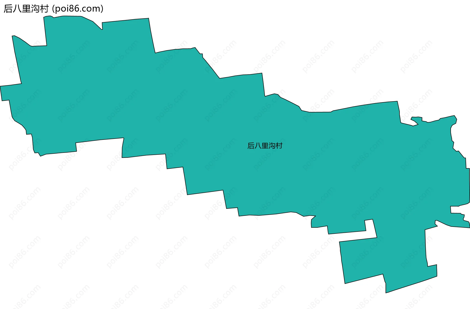 后八里沟村边界地图