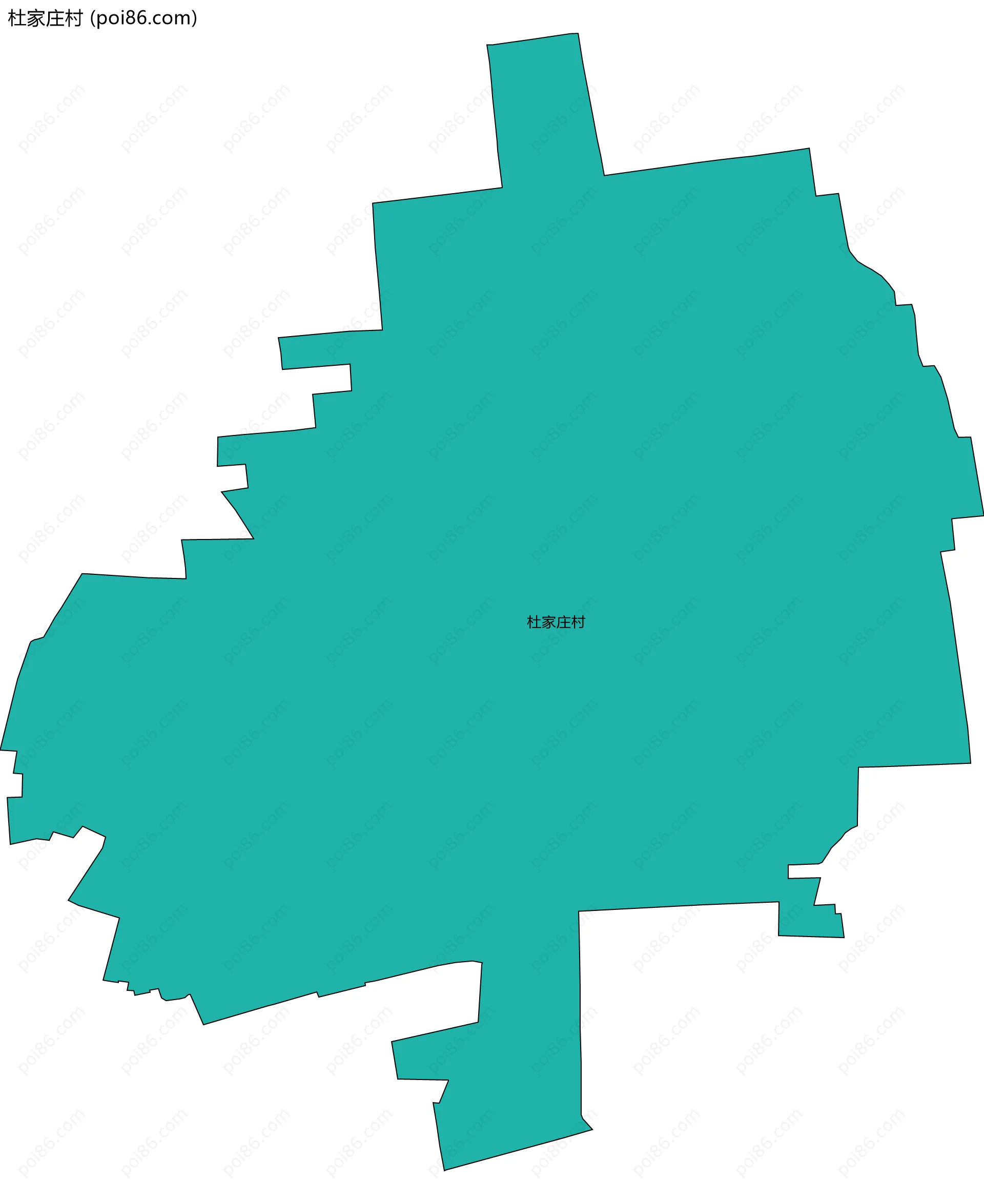 杜家庄村边界地图