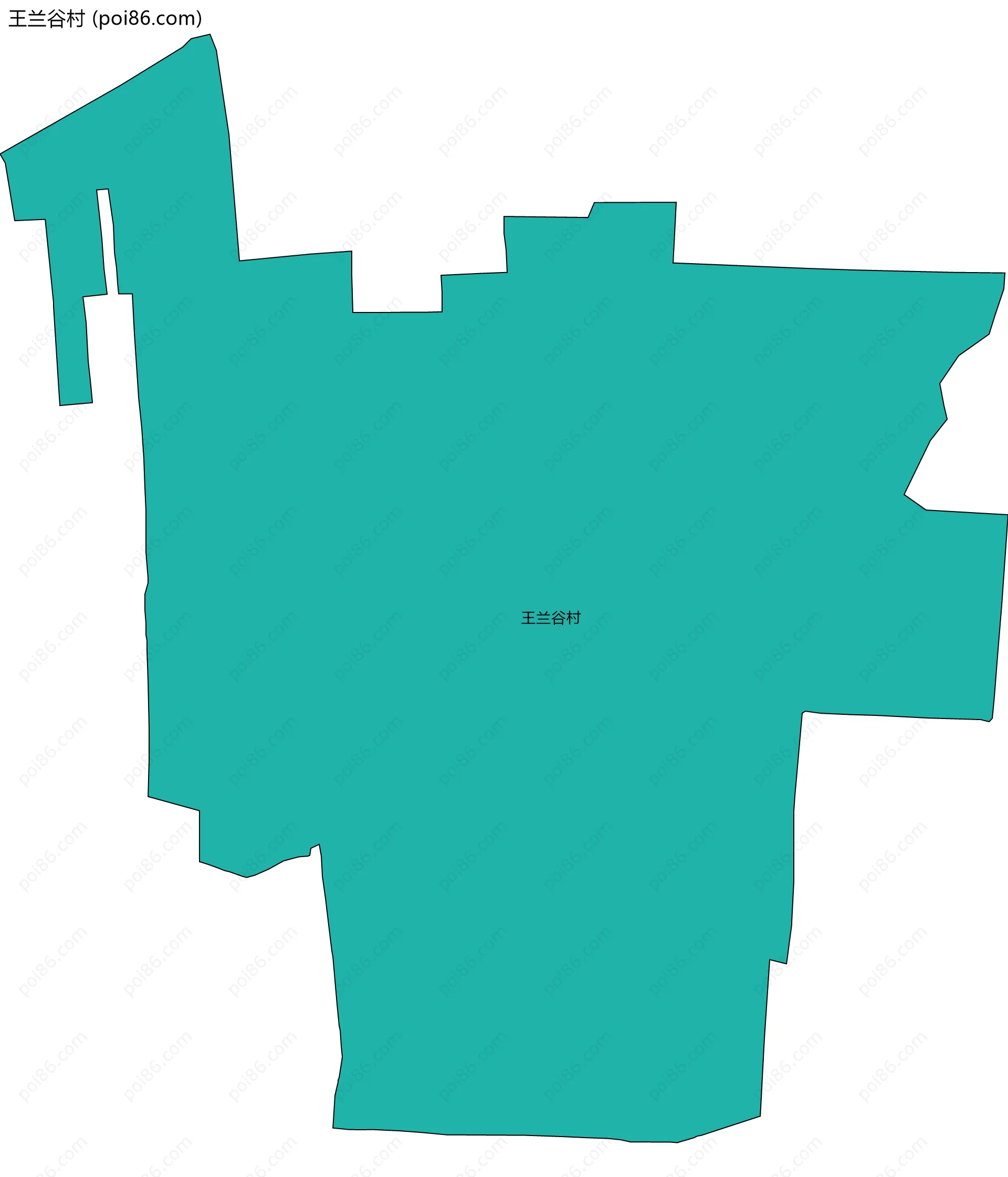 王兰谷村边界地图