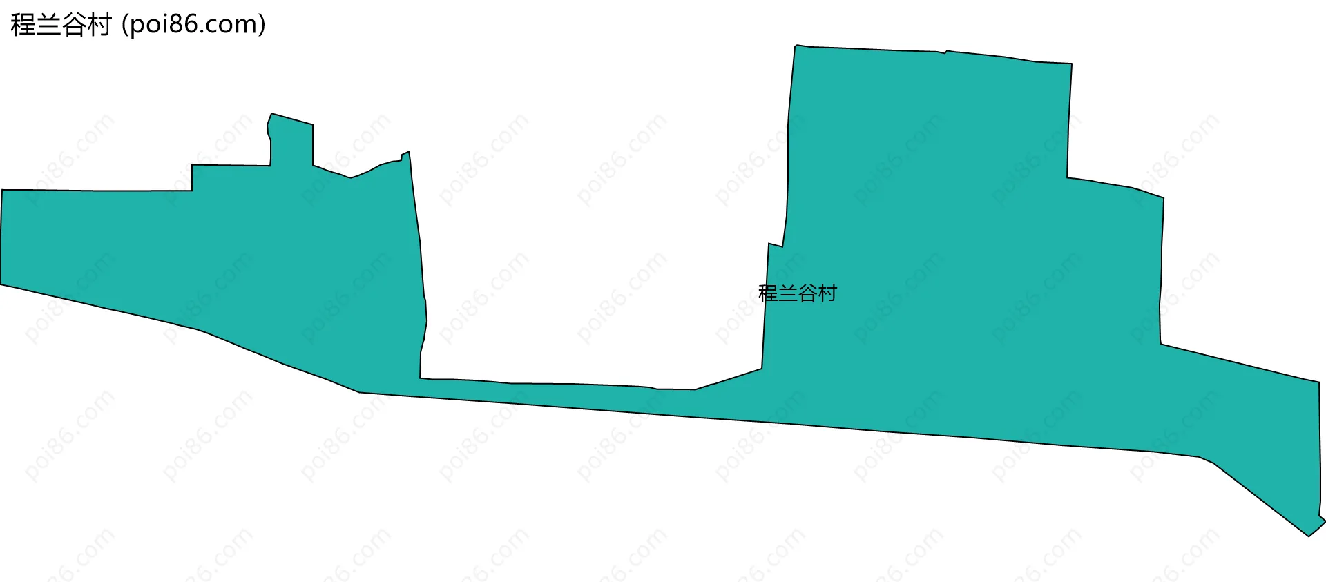 程兰谷村边界地图