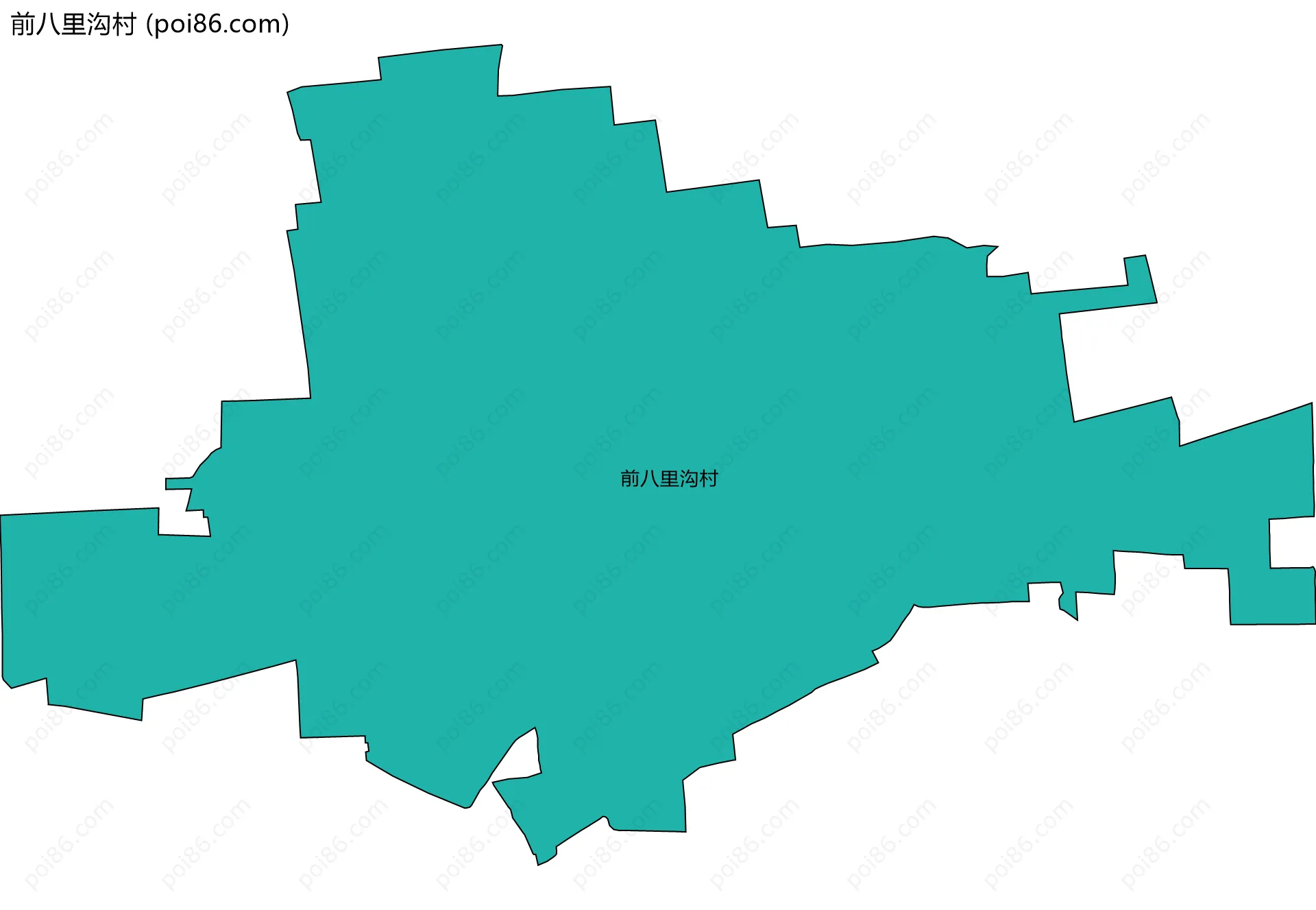 前八里沟村边界地图