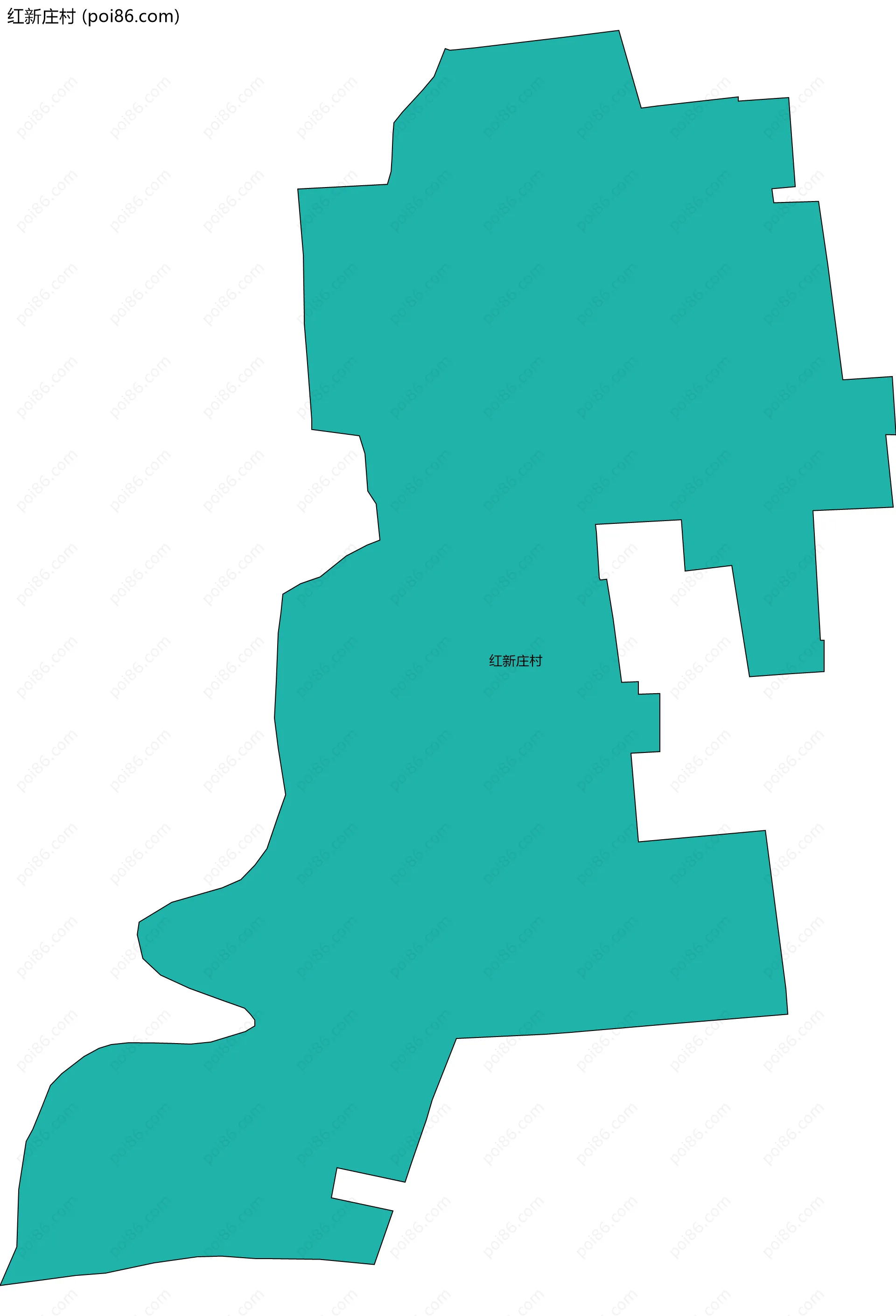 红新庄村边界地图