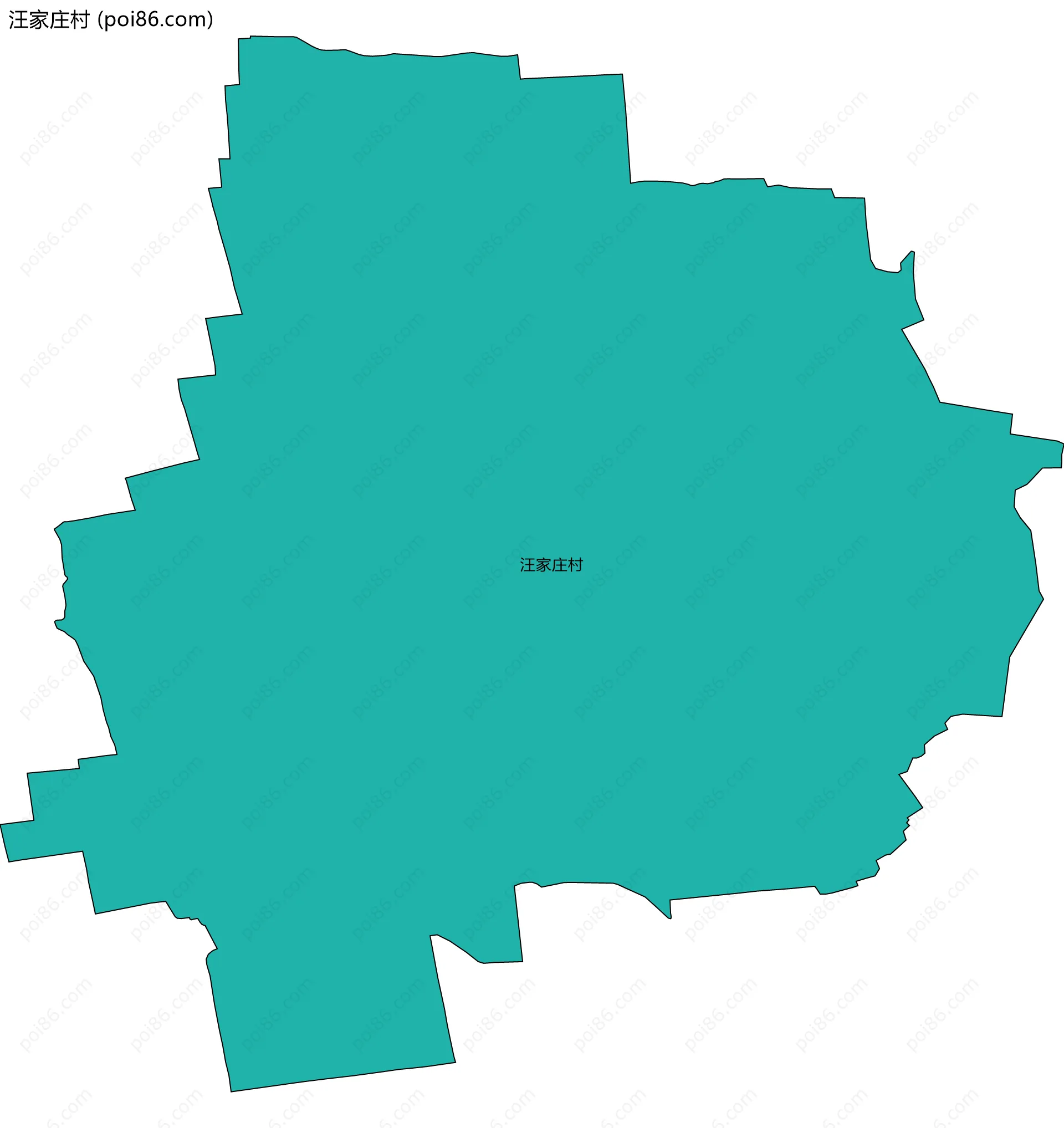 汪家庄村边界地图