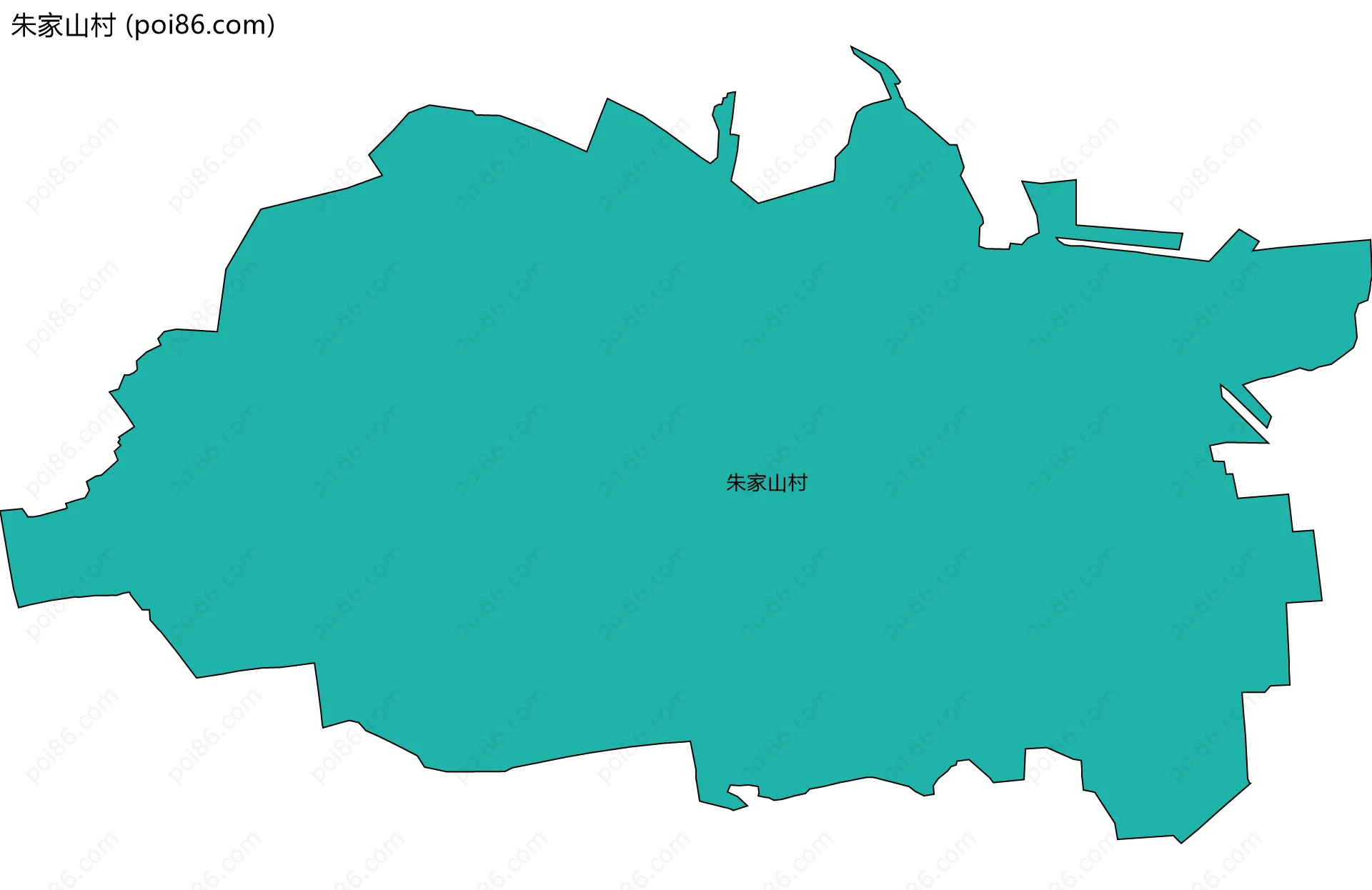朱家山村边界地图
