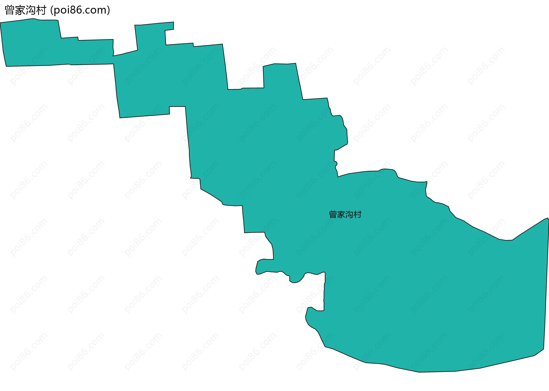 曾家沟村边界地图