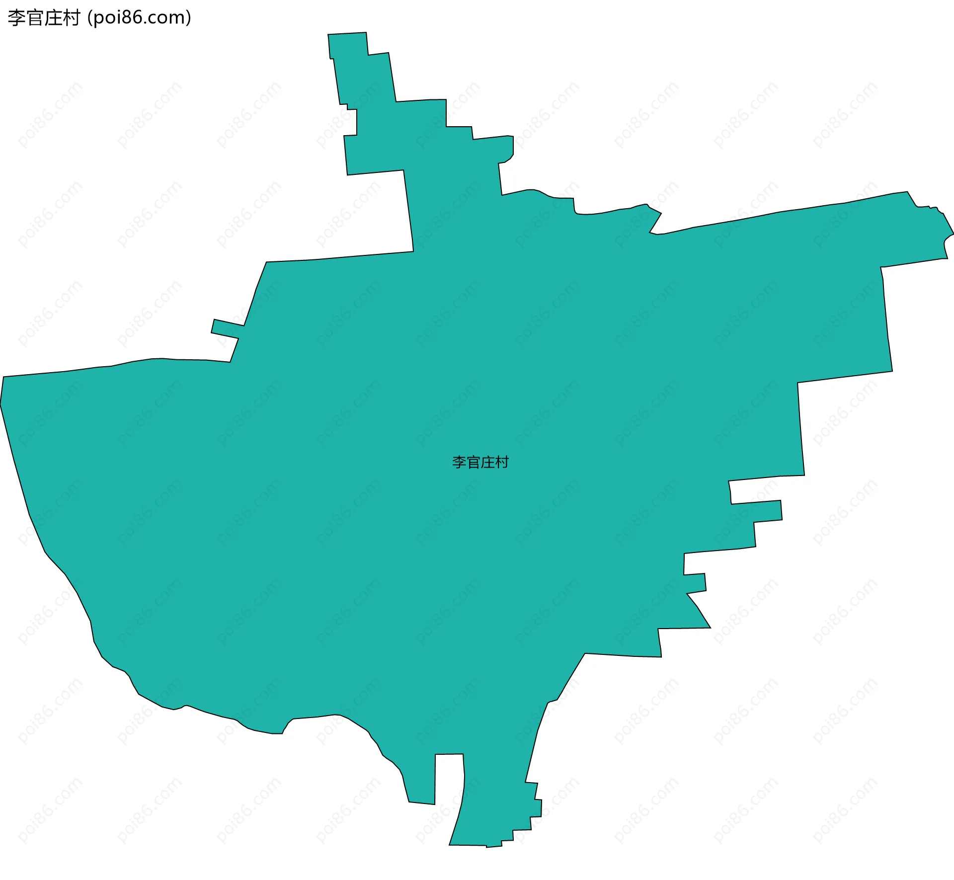 李官庄村边界地图