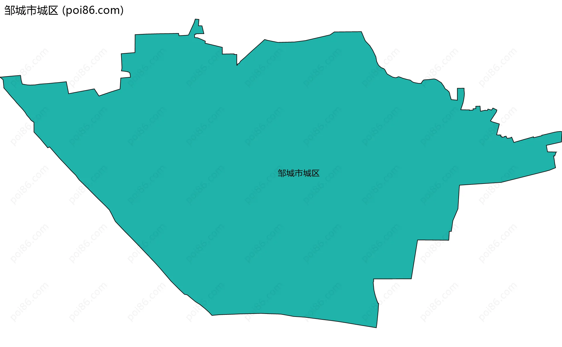 邹城市城区边界地图