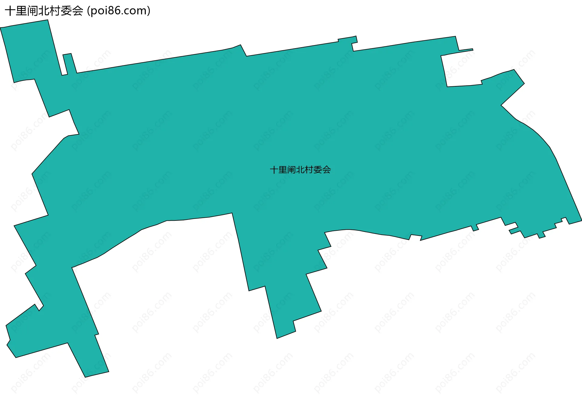 十里闸北村委会边界地图