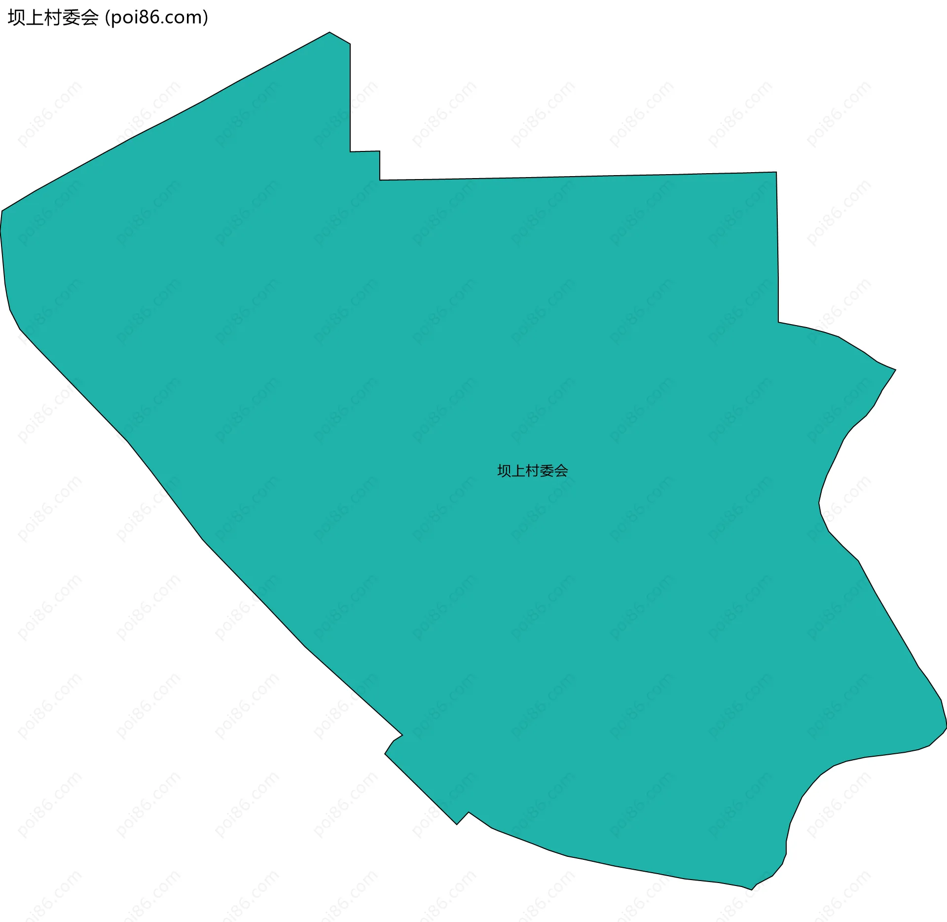 坝上村委会边界地图