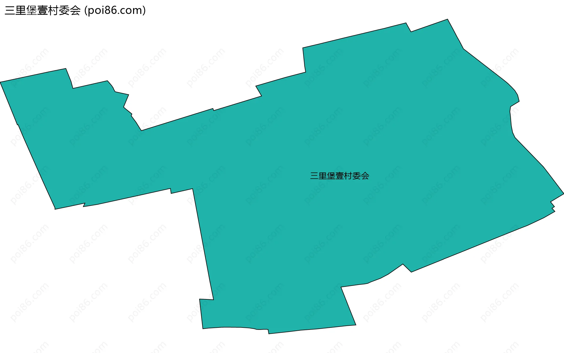 三里堡壹村委会边界地图